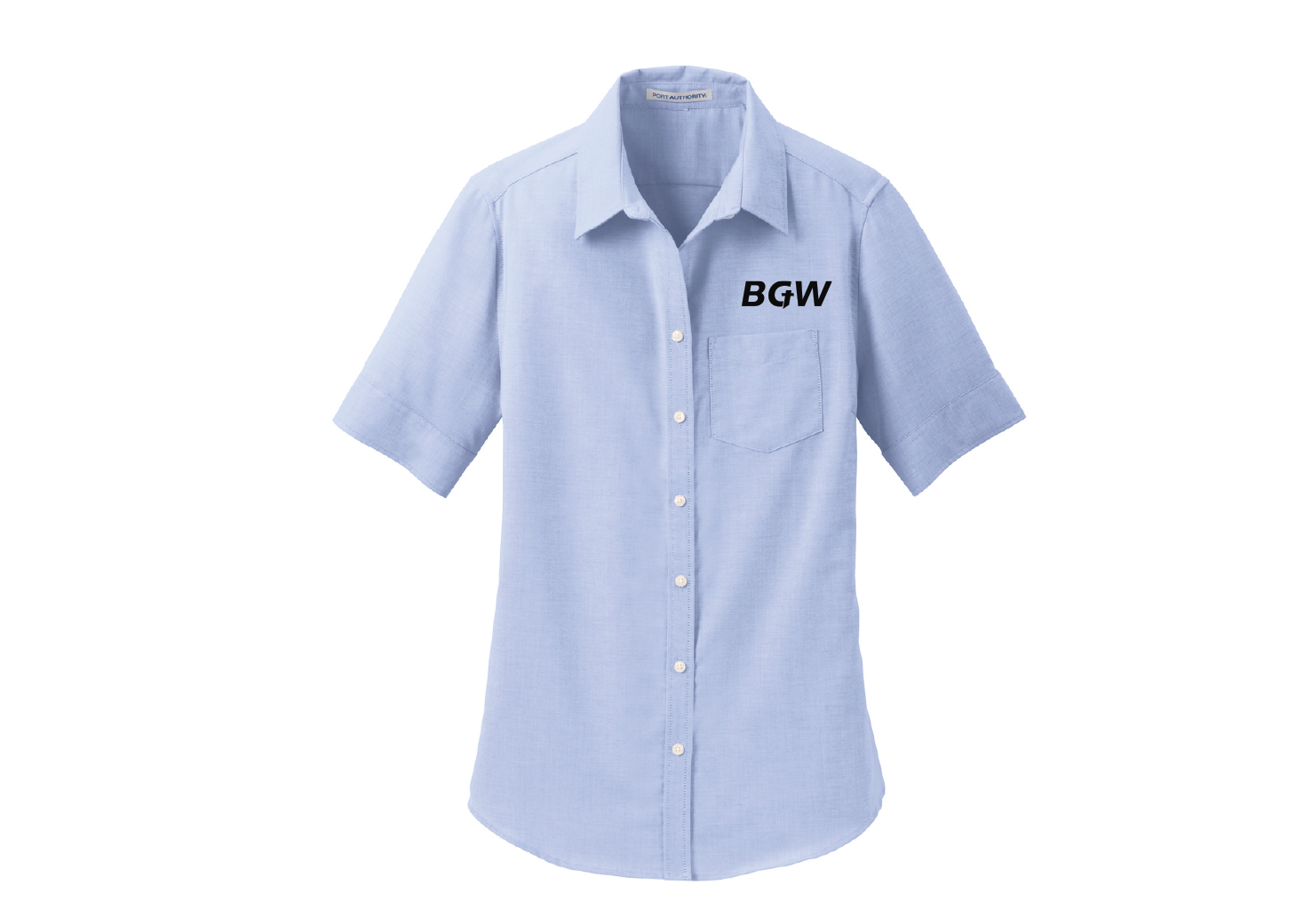 Port Authority Women's Short Sleeve SuperPro Oxford Shirt - oxford blue