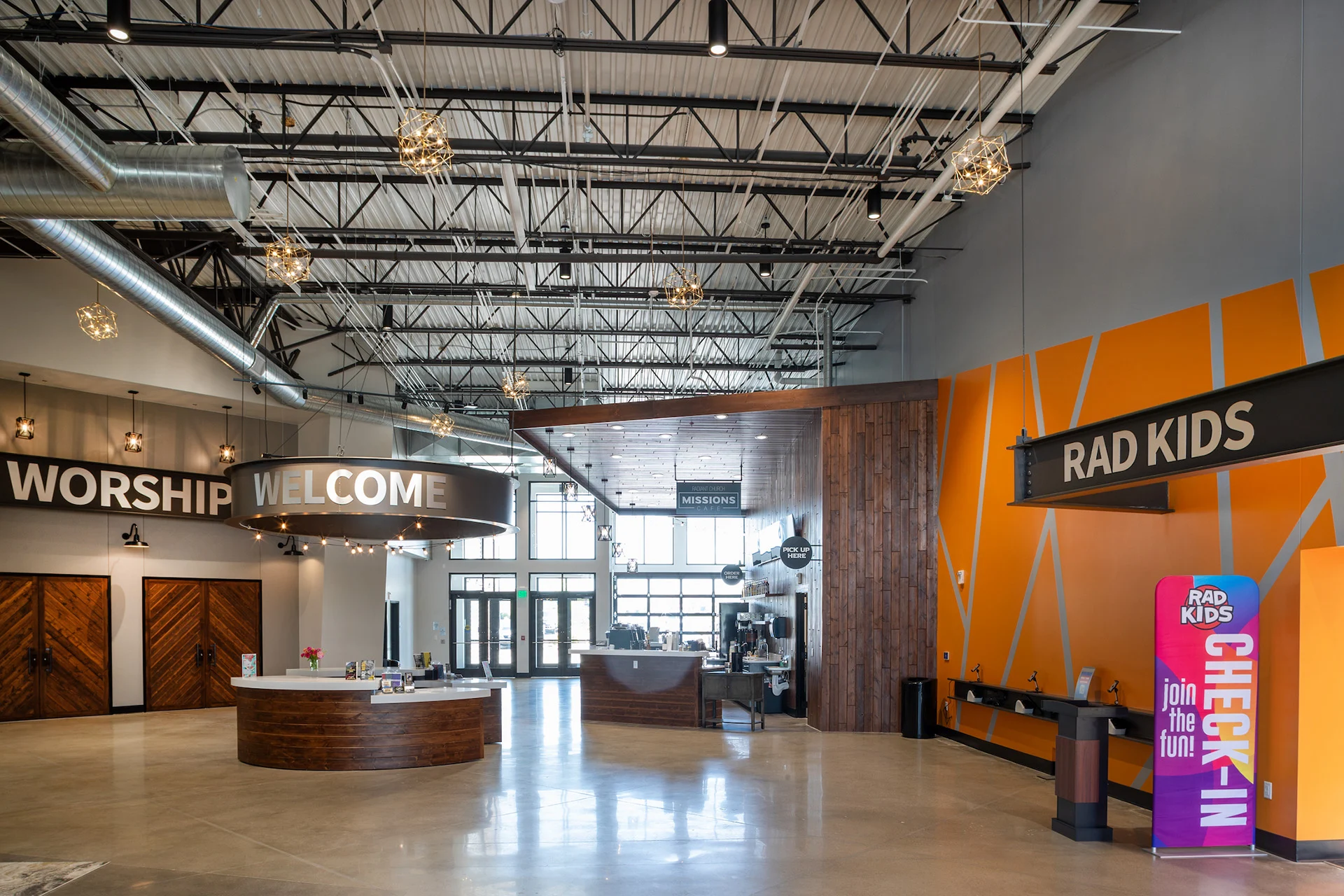 Radiant Church lobby 3 church building church architect