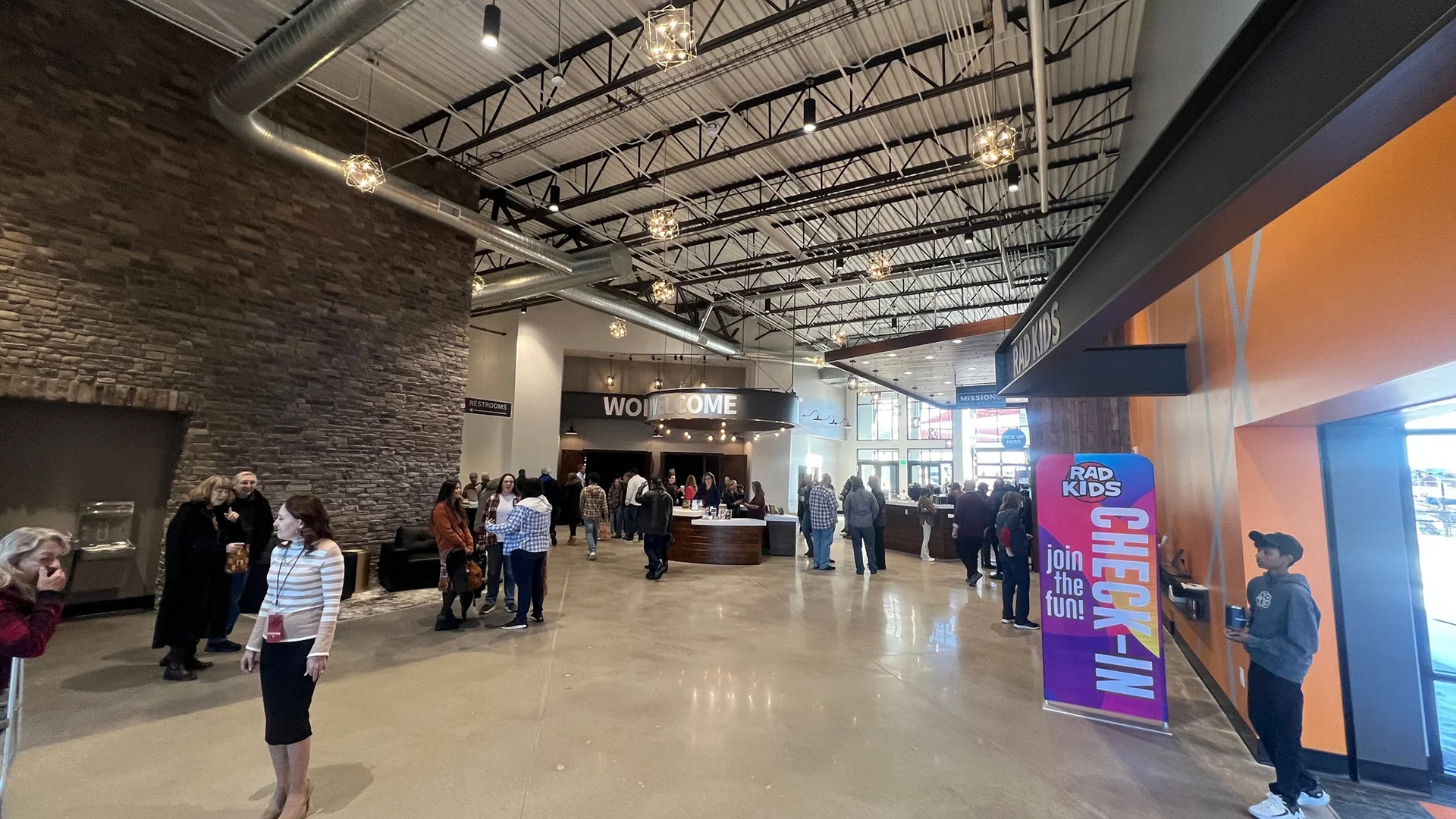 Radiant Church lobby third place church building church architect