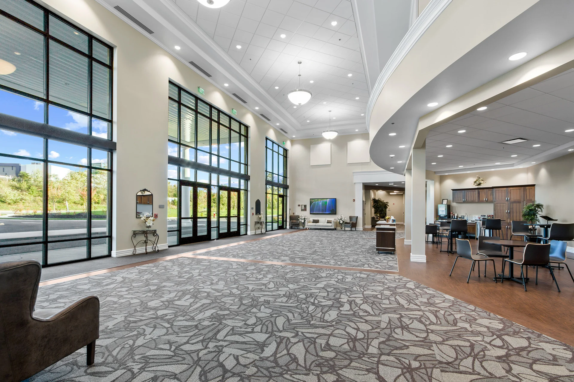 TBC lobby church building church architect