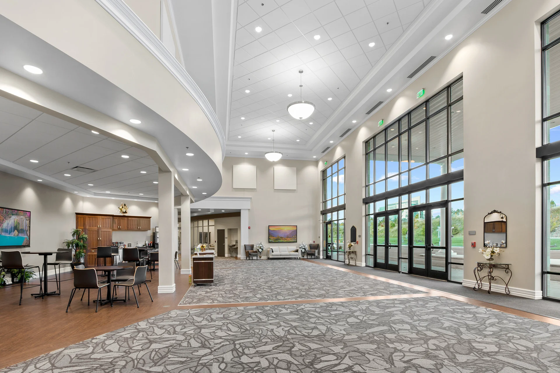 TBC lobby church architect church building