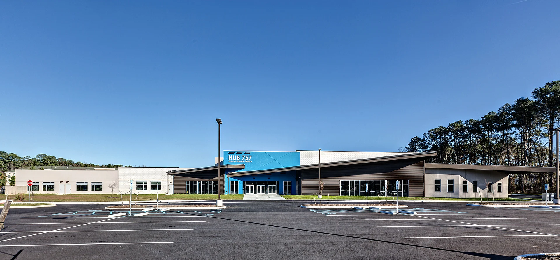 Believers Exterior - West Elevation church building church architect