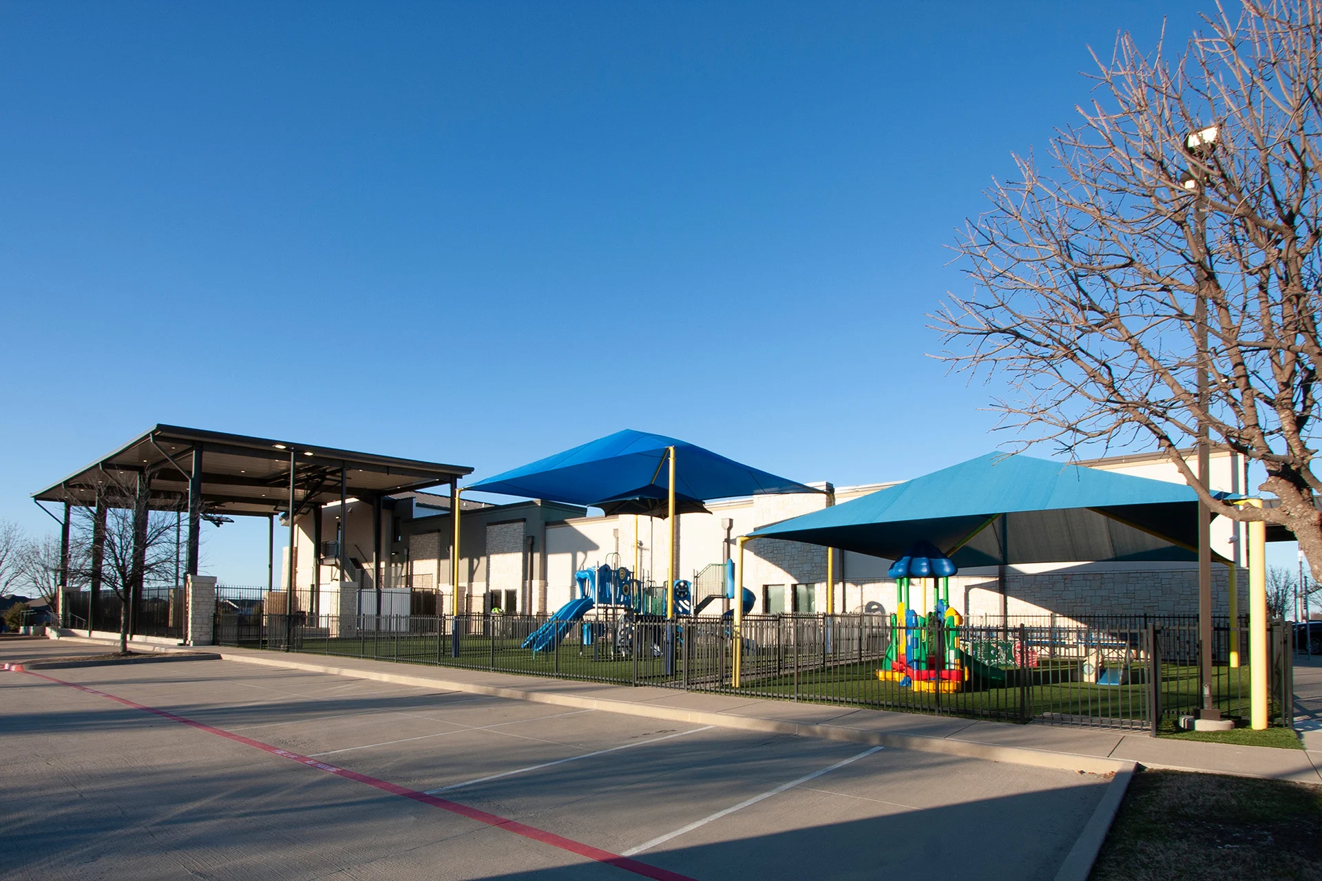 Brookhaven exterior playground court church building church architect