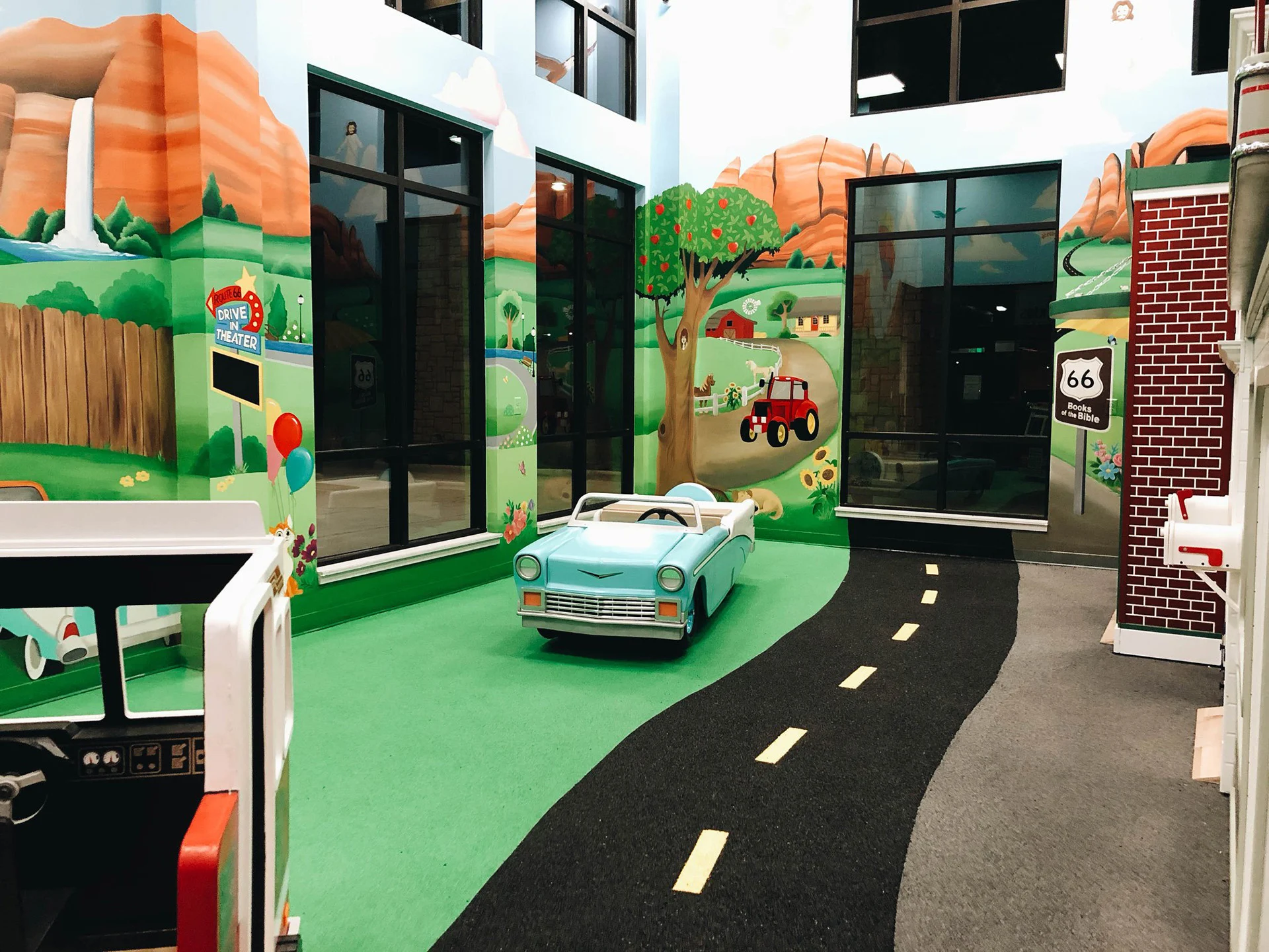 Brookhaven kids car church building church architect