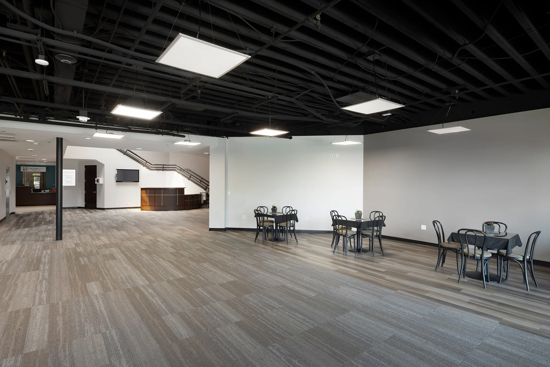 Calvary Community Church lobby church building church architect