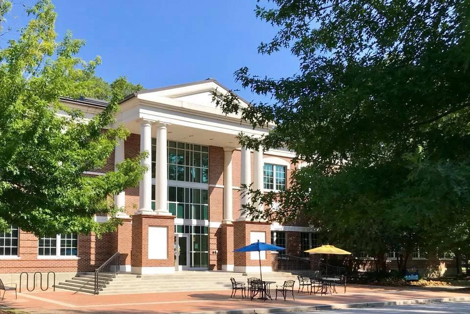 Coker College Library exterior church building church architect