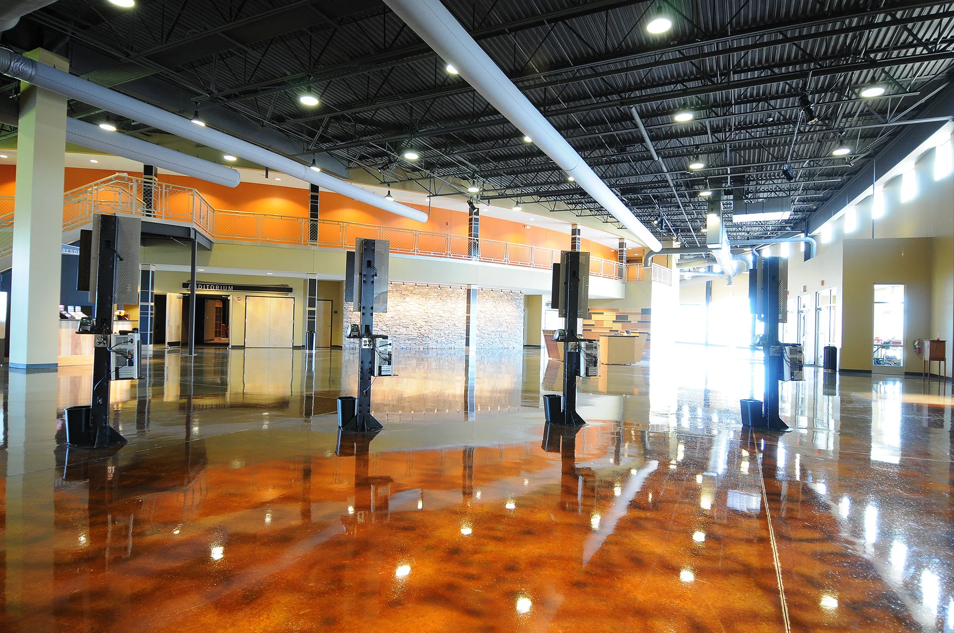 cornerstone ames lobby third place church building church architect