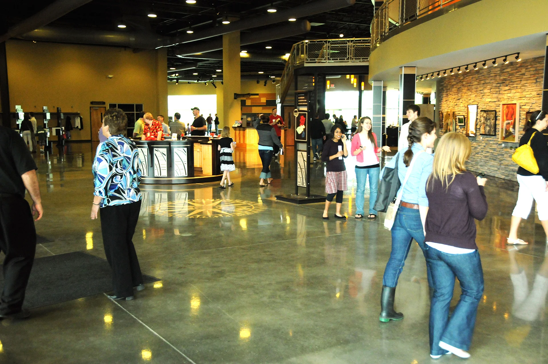 cornerstone ames lobby church building church architect