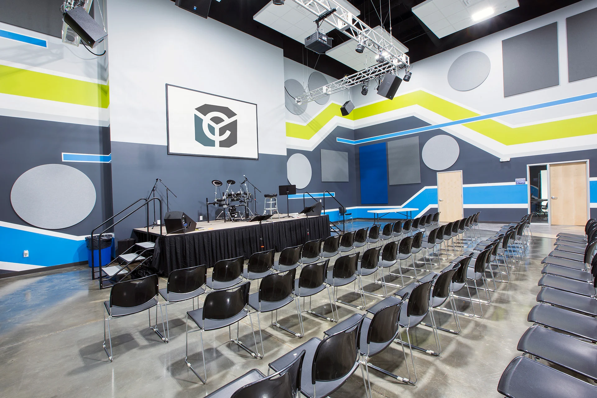 Cornerstone stage church building church architect
