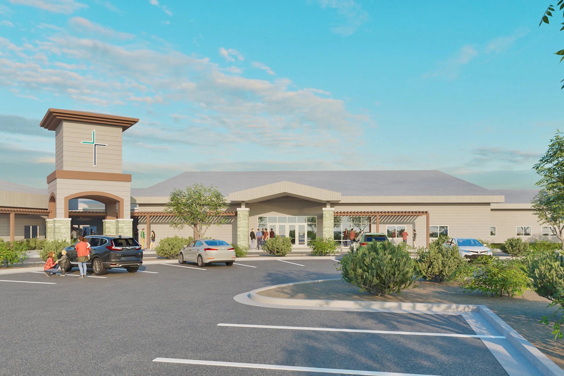 Crosspoint Christian Academy Exterior church building church architect
