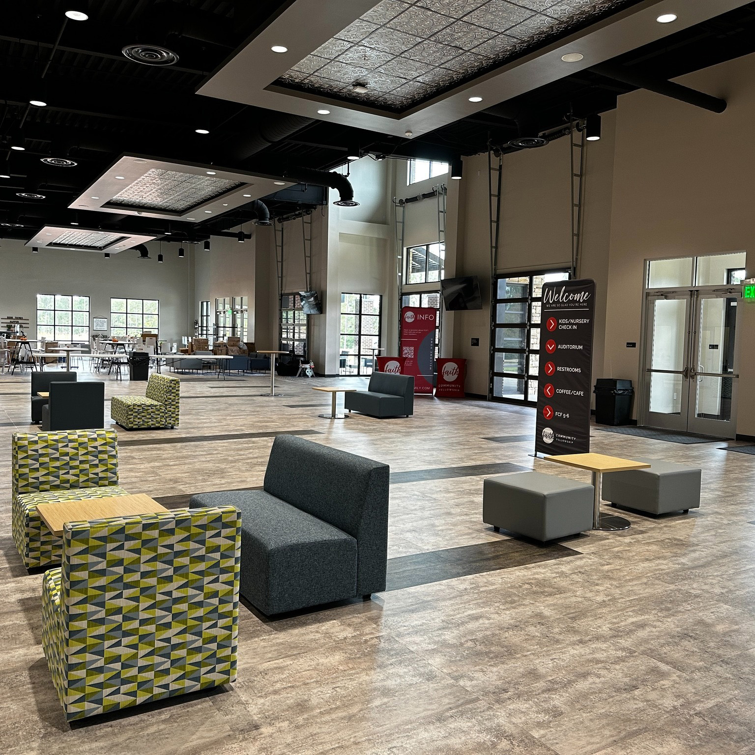 Depot lobby church building church architect