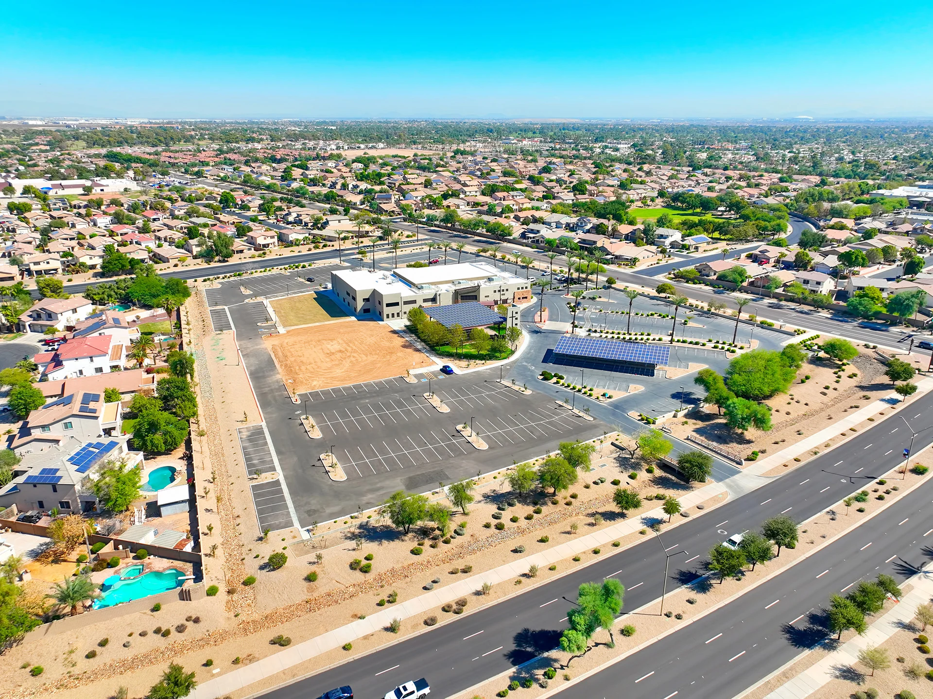 Desert Springs Community arial church building church architect