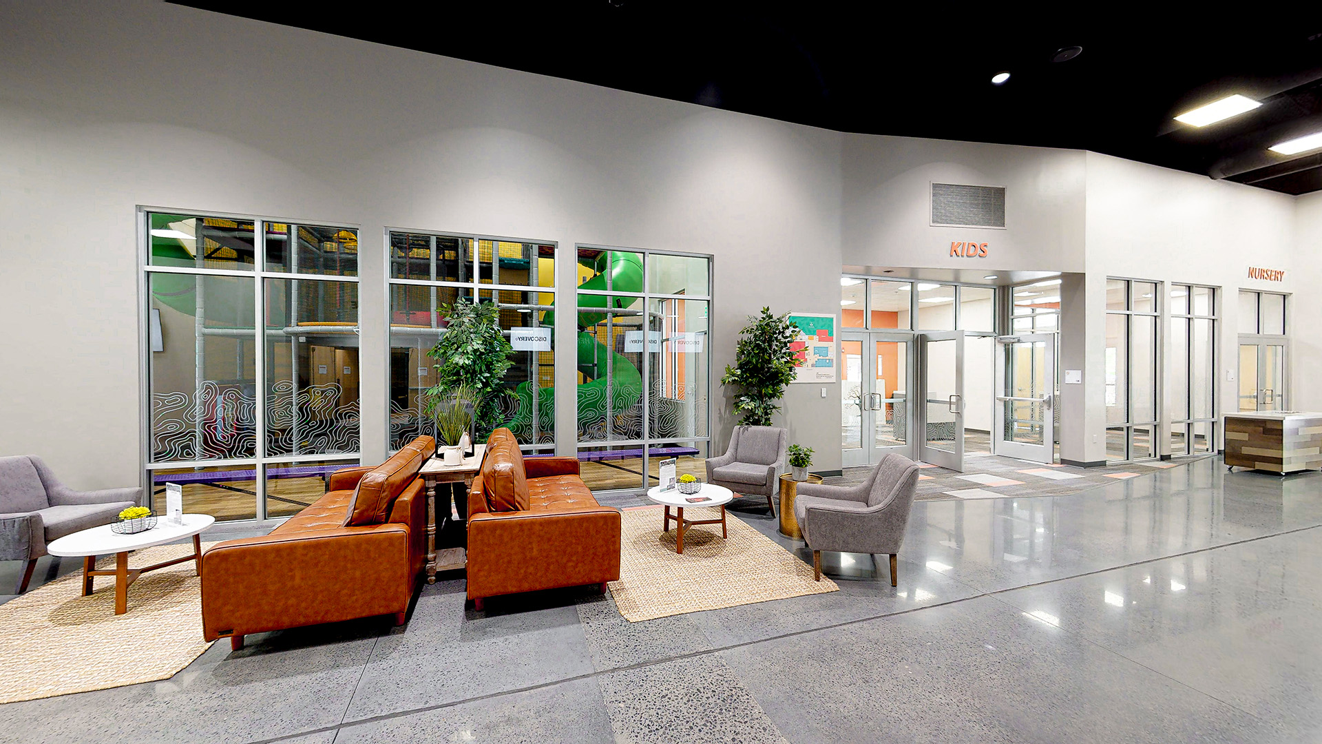 Discovery Christian, Pittsburgh PA - Lobby Seating church building church architect