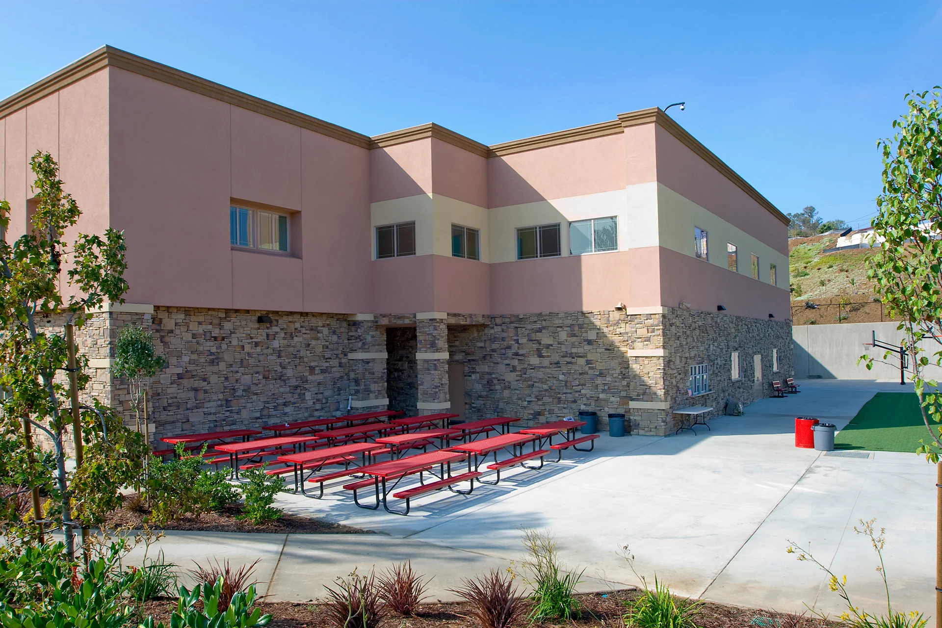 Escond Adventist Acad exterior back church building church architect
