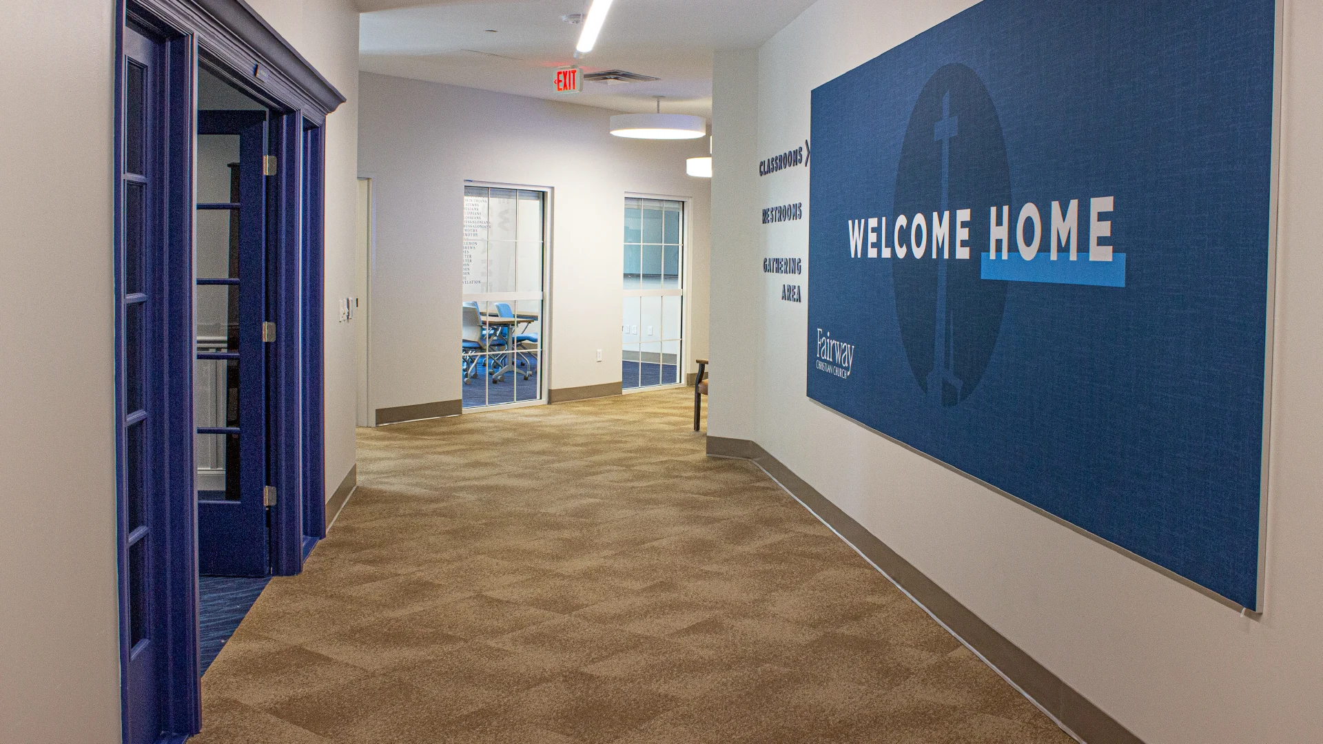 Fairway Christian Church hallway church building church architect