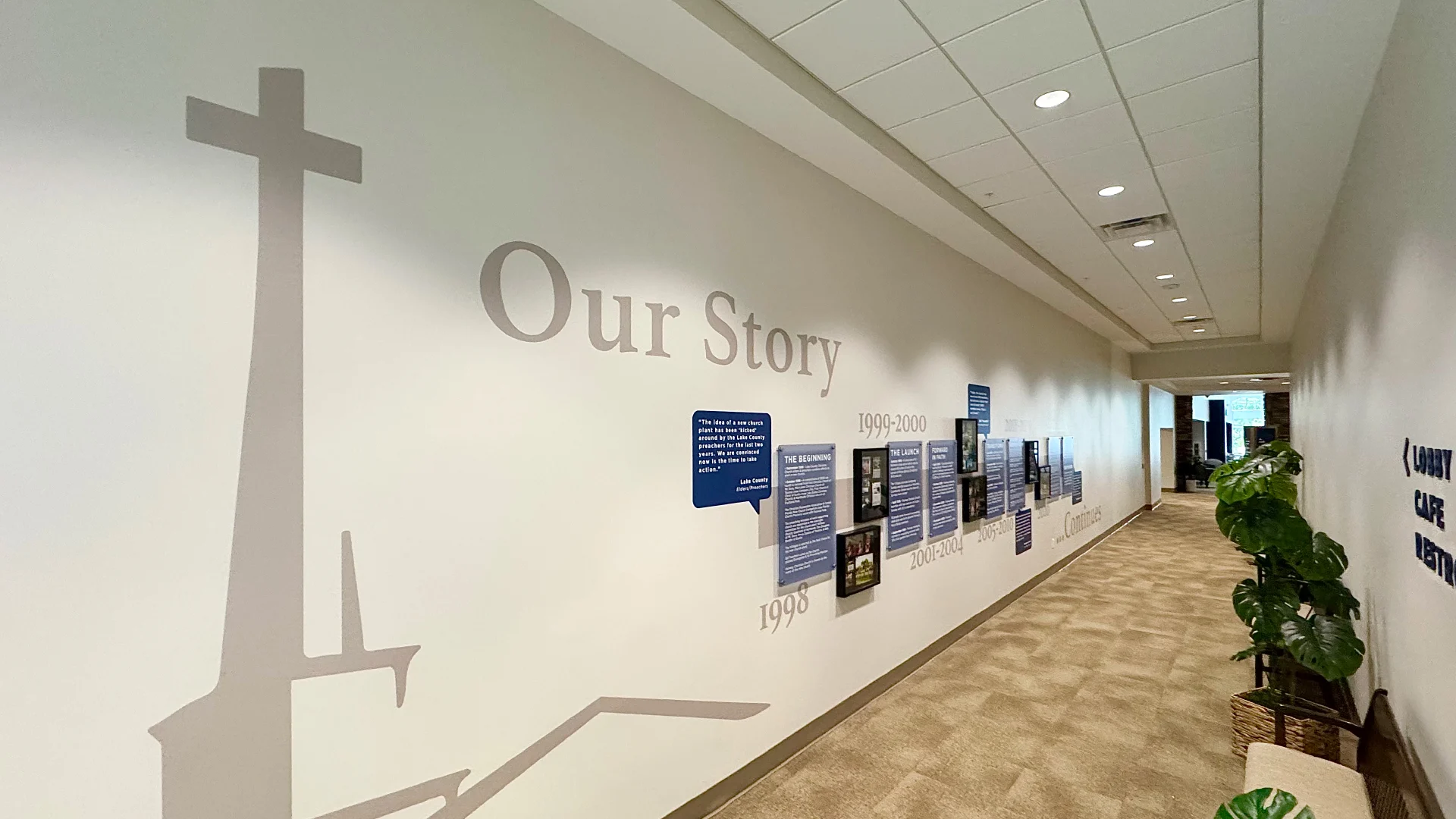 Fairway Christian Church our story hallway church building church architect