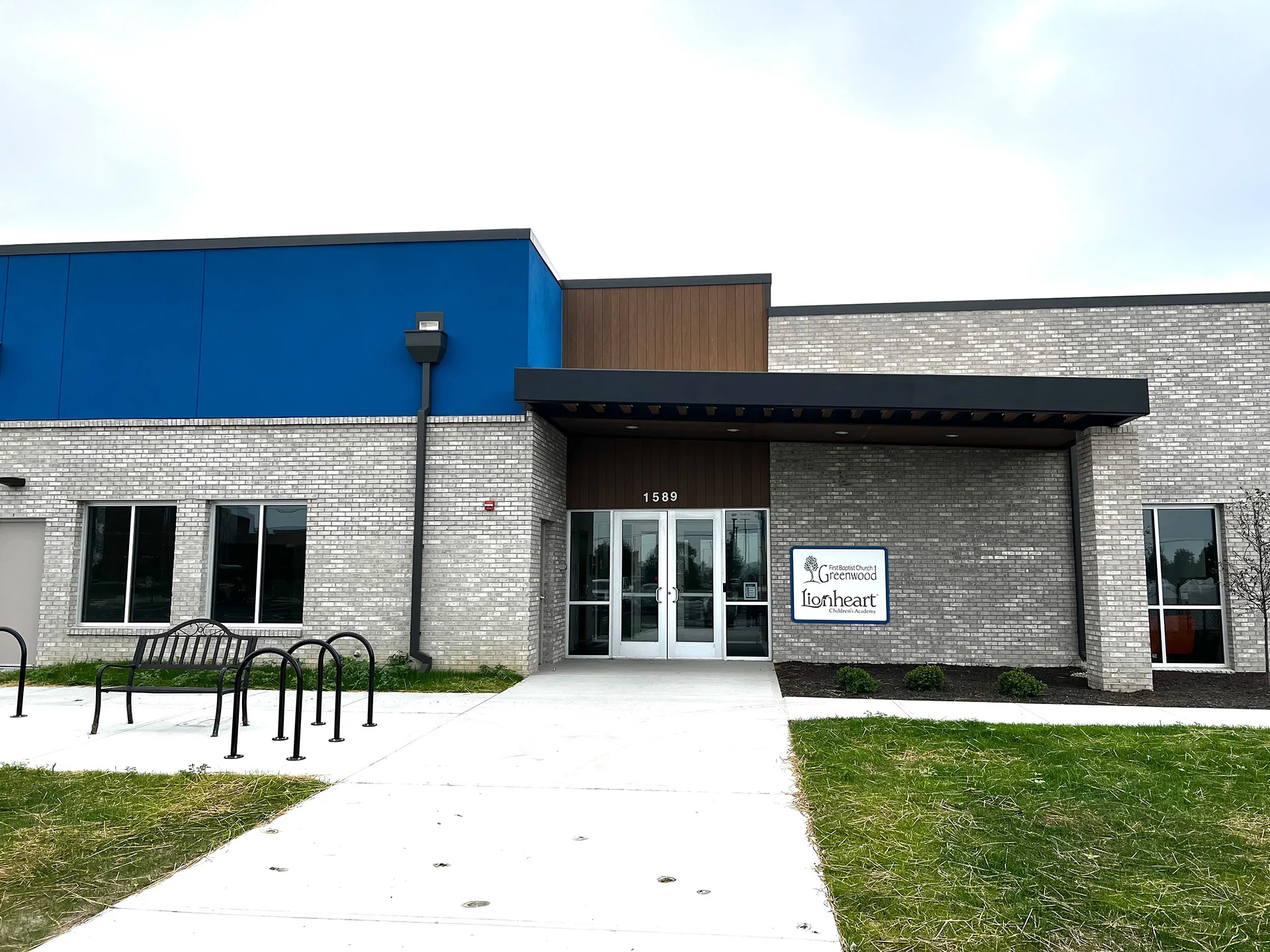 FBC Greenwood exterior church building church architect