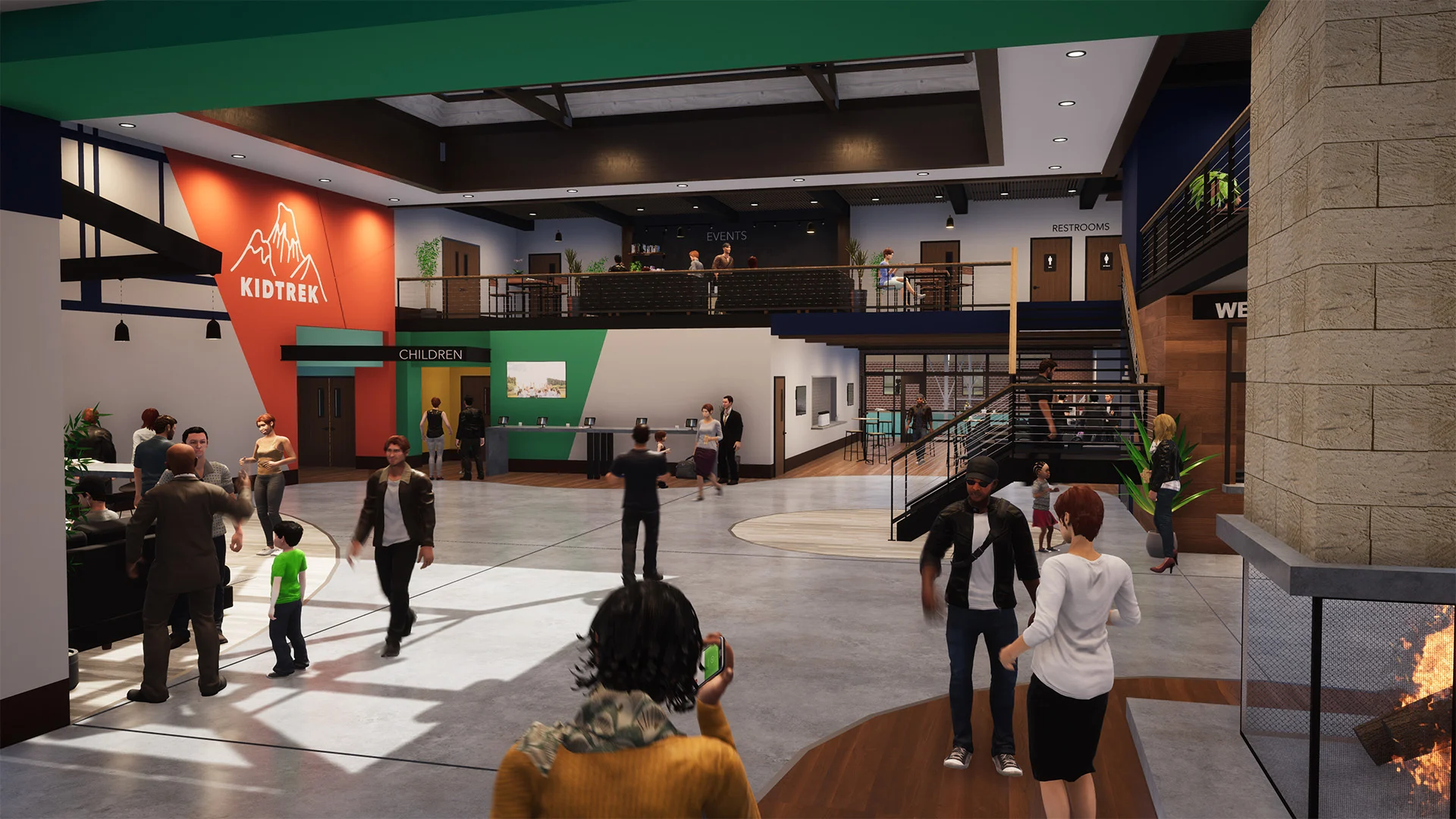 Grace Common lobby church building church architect