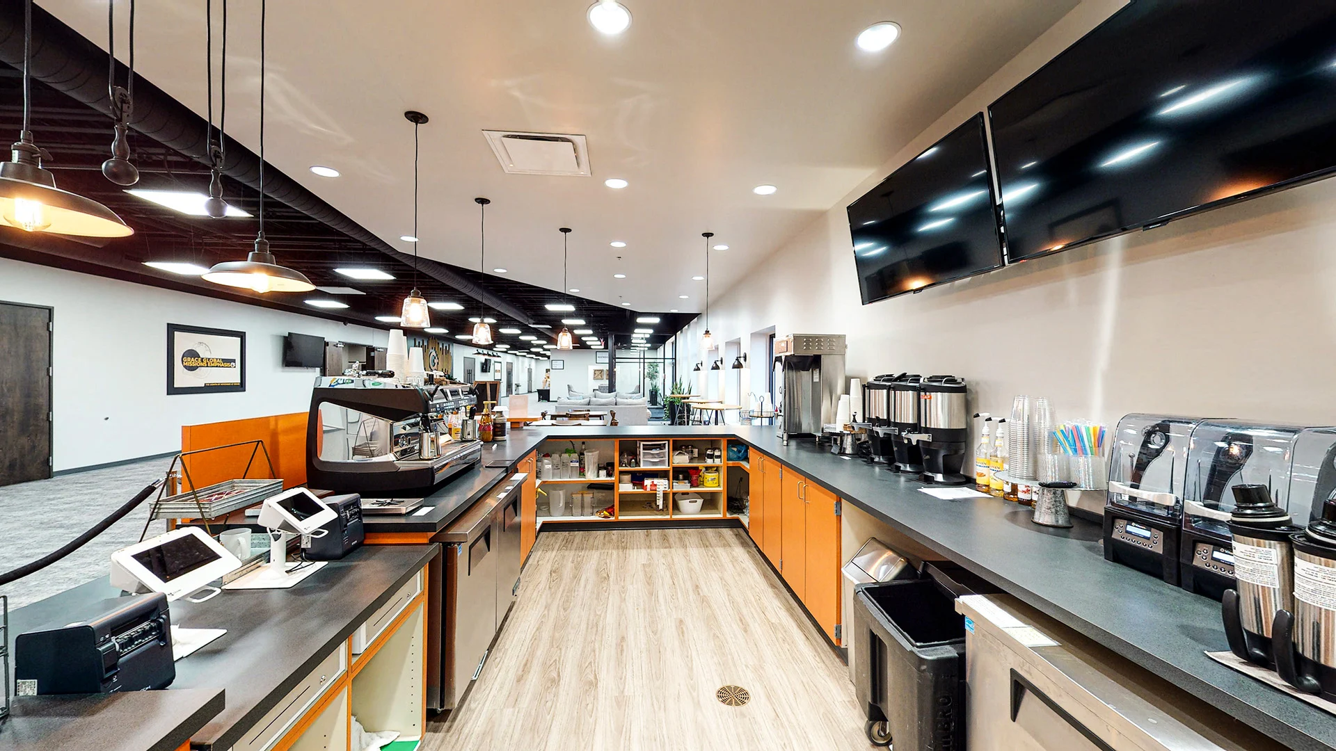 Grace Fellowship Niles Ohio - Cafe Interior church building church architect