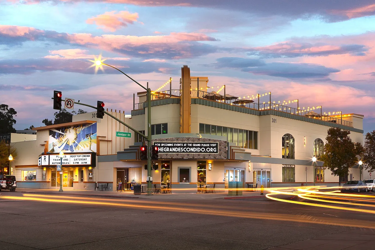 Grand Theater sunset exterior church building church architect