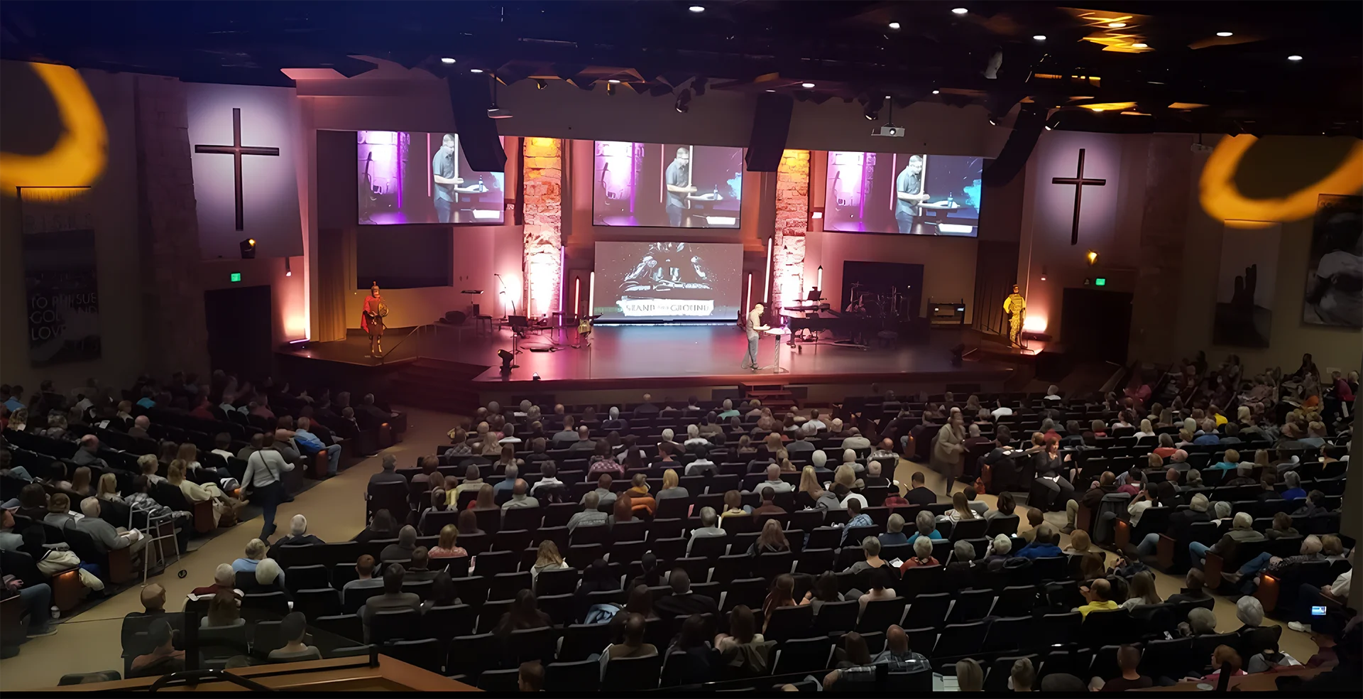 Highland Park sanctuary crowd church building church architect