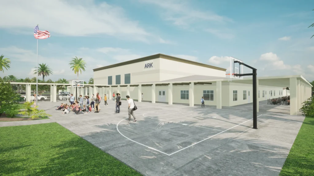 King School basketball courts church building church architect