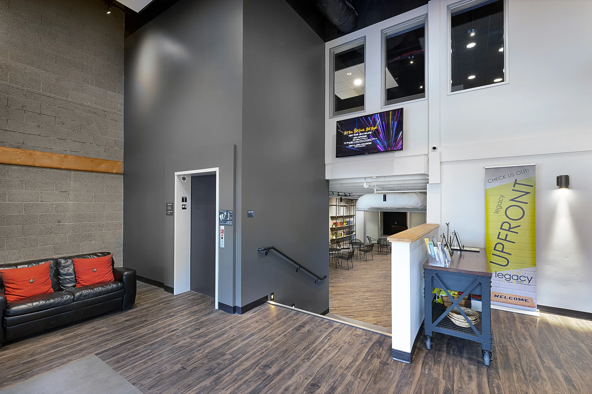 Legacy Church lobby church building church architect