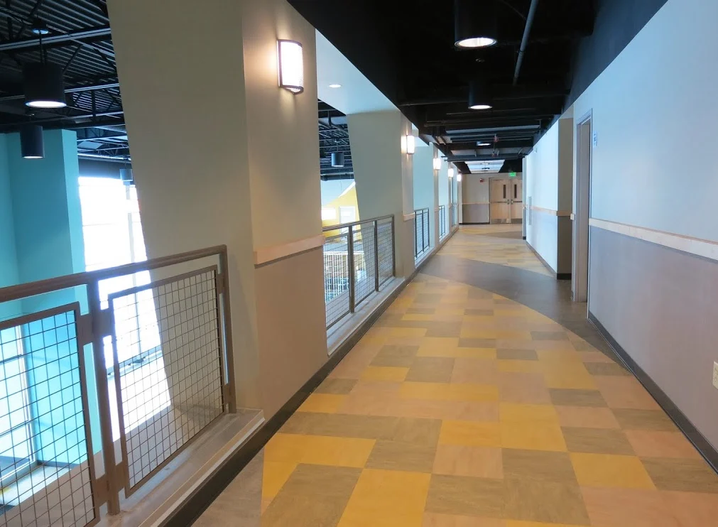 New Life Church hallway church building church architect