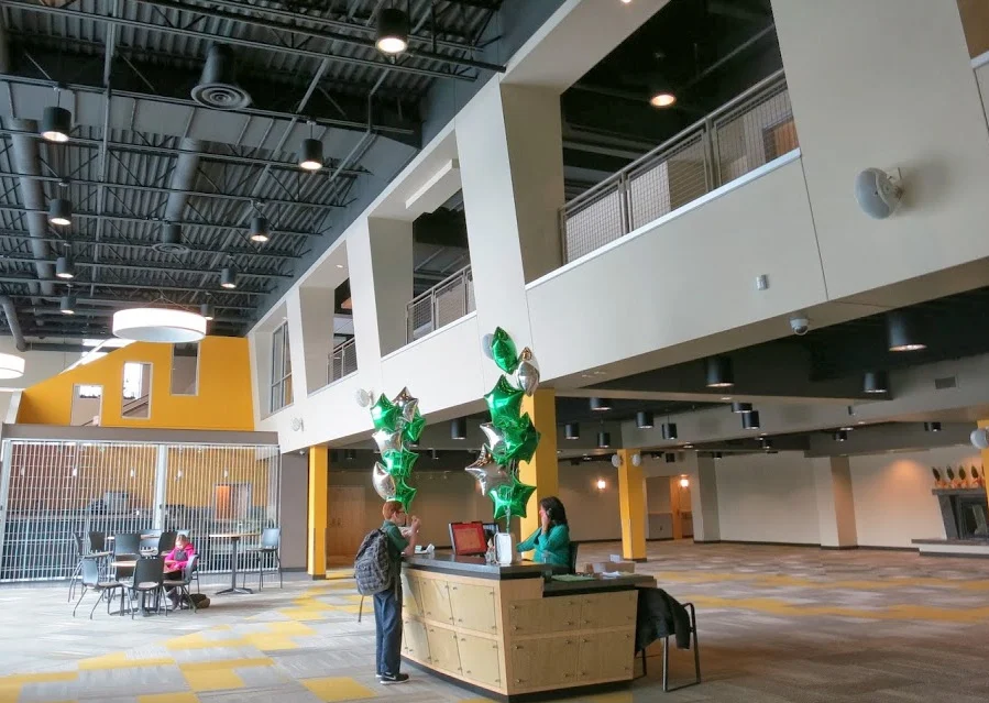 New Life Church lobby church building church architect