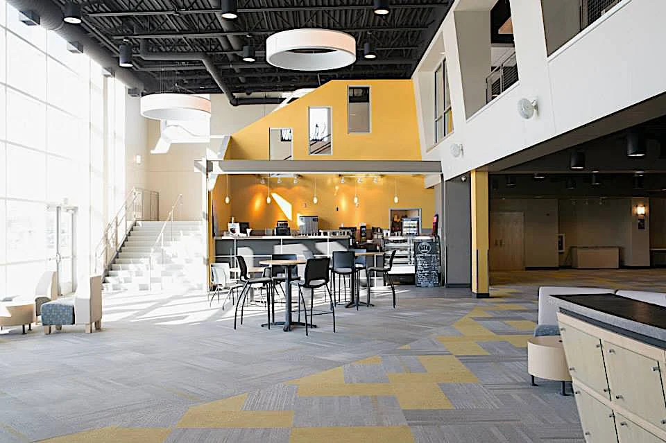 New Life Church lobby church building church architect