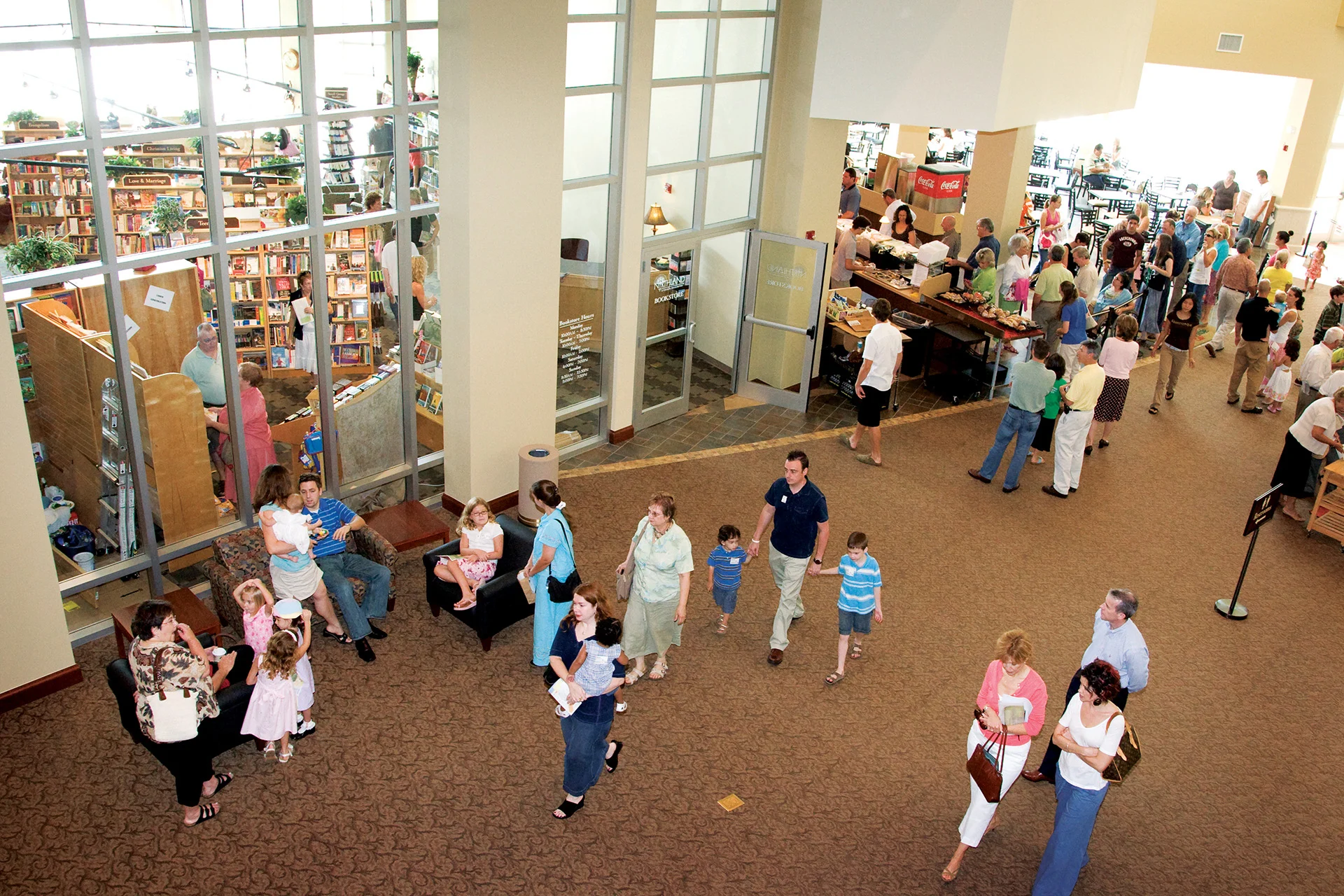 Northland Church lobby and people church building church architect