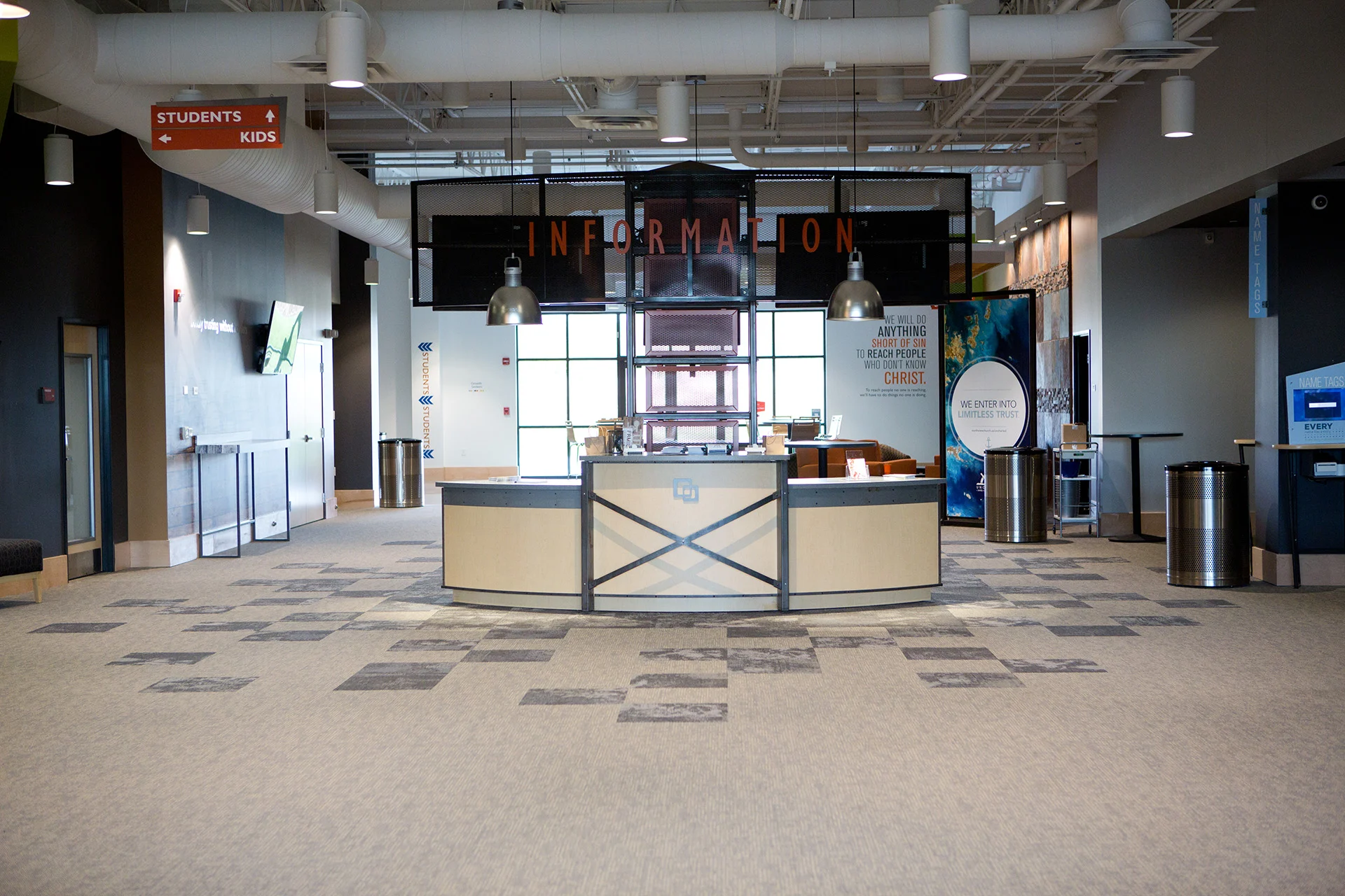 Northview Church welcome lobby church building church architect