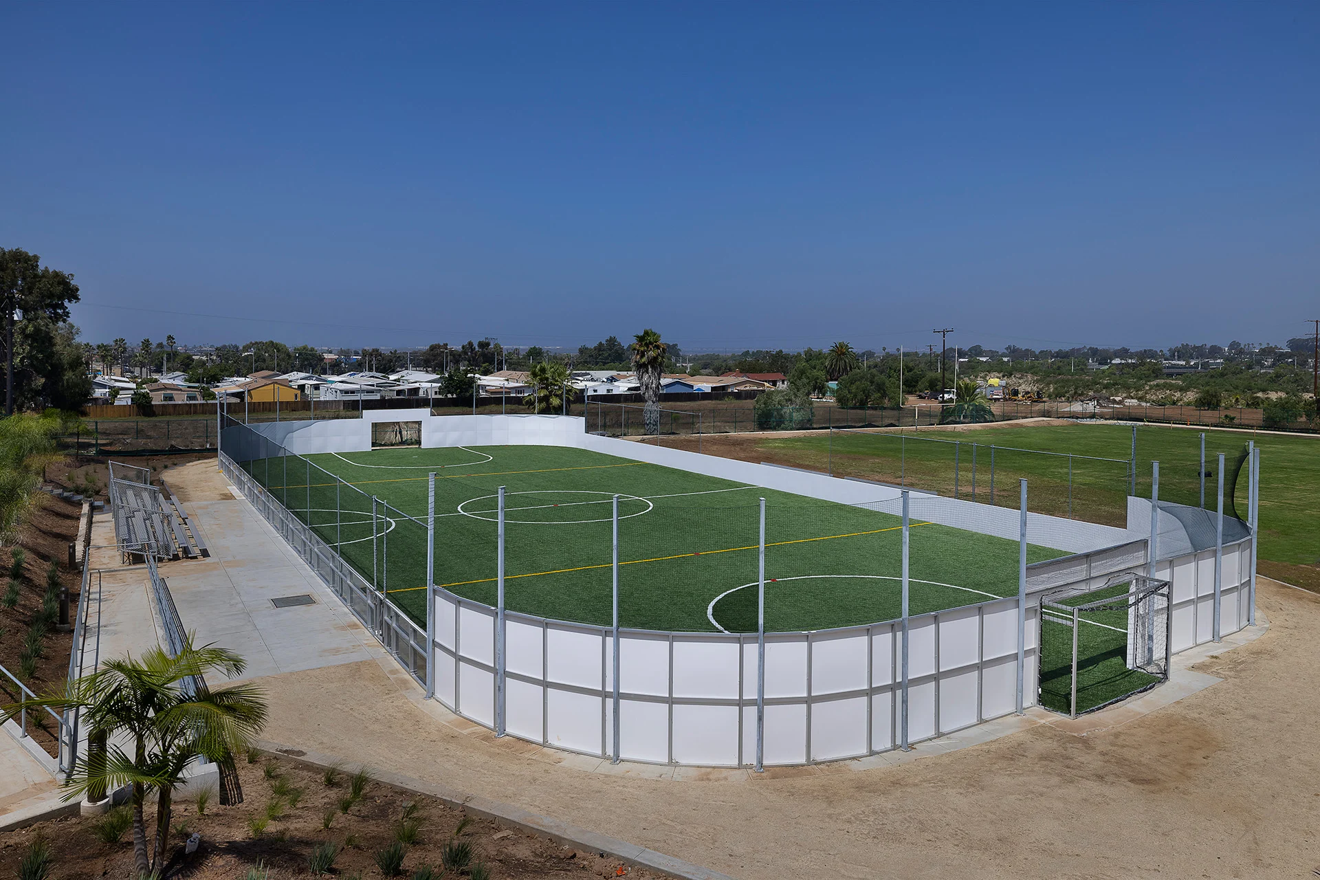 Ocean View Childrens School soccer field church building church architect