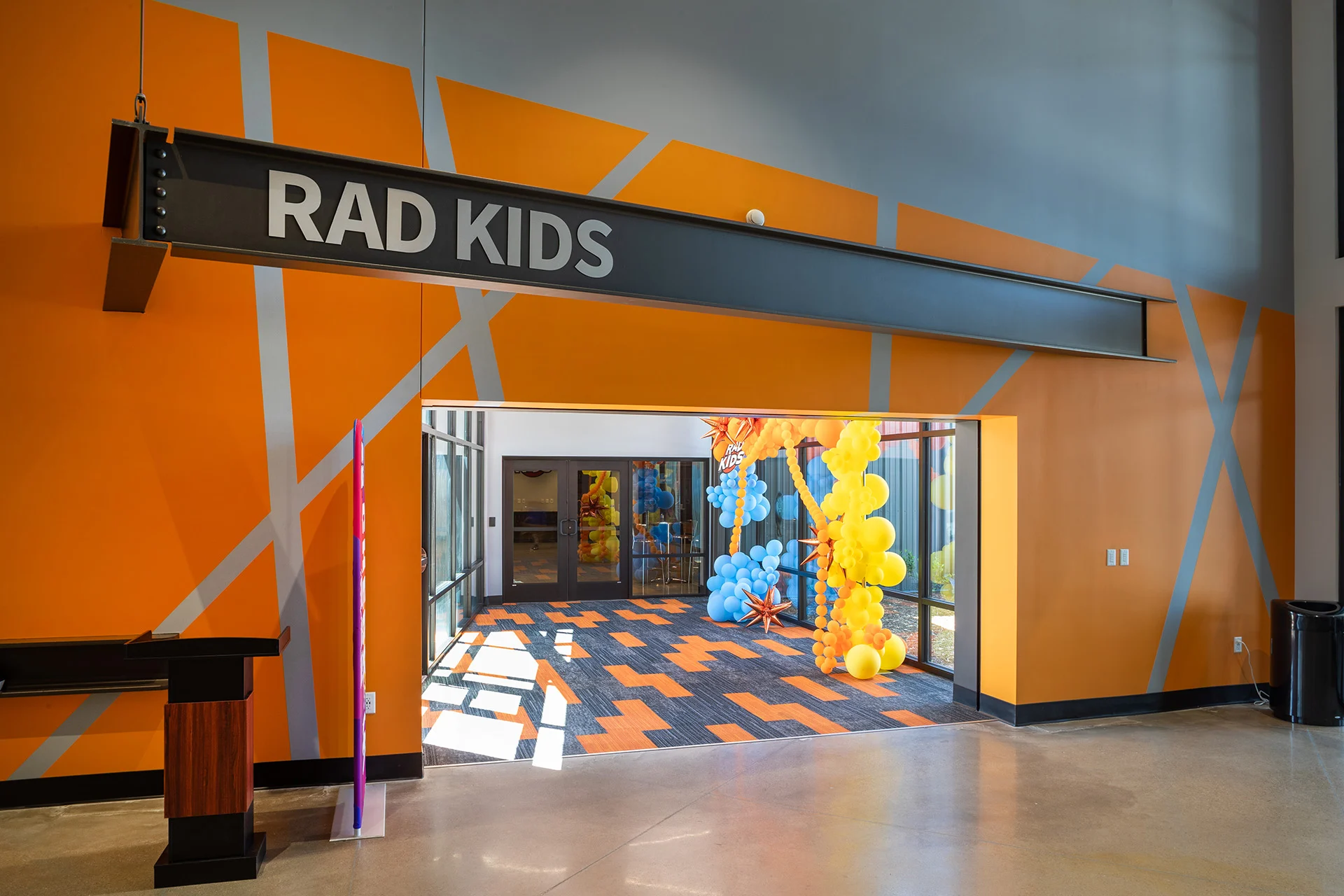 Radant Church childcare lobby church building church architect