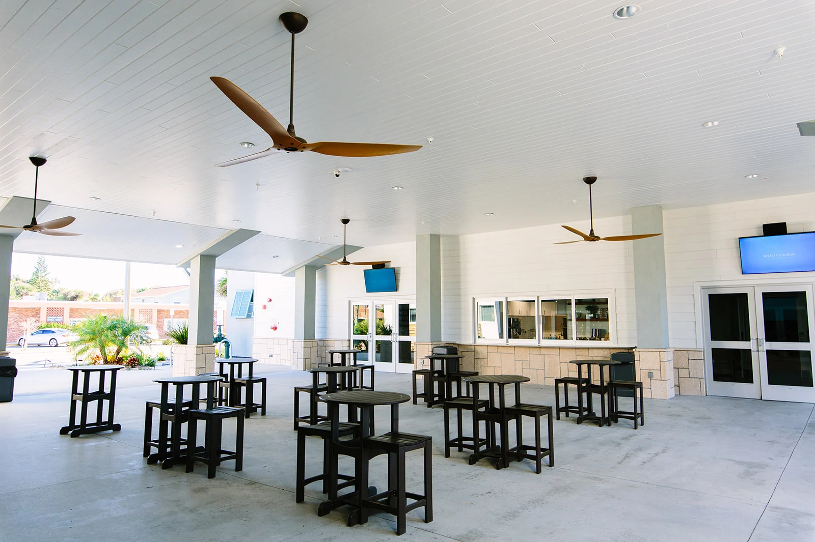 Salty Church exterior fan roof church building church architect