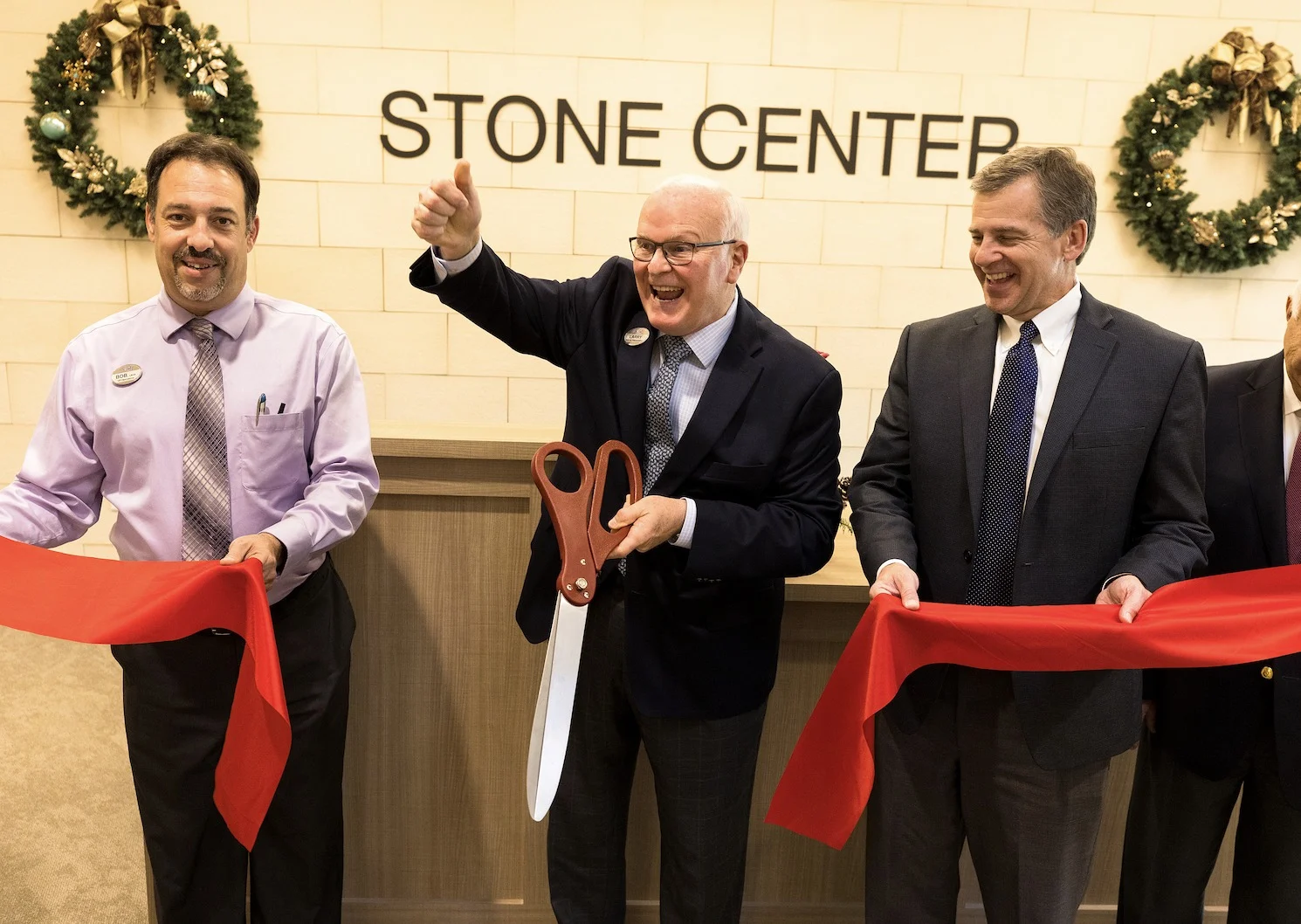 Stone Worship Ribbon cutting church building church architect