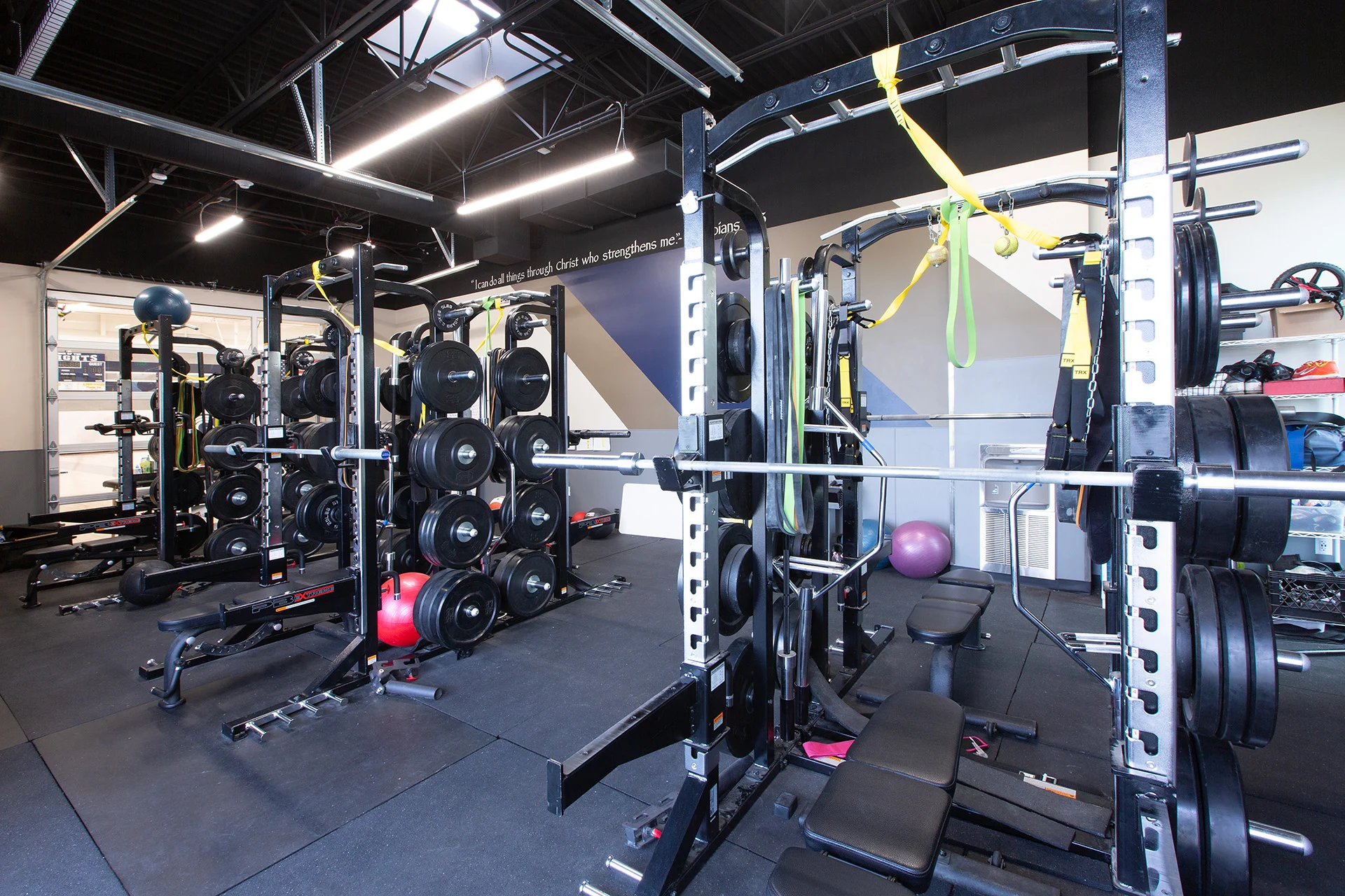 Stoneridge weight room church building church architect