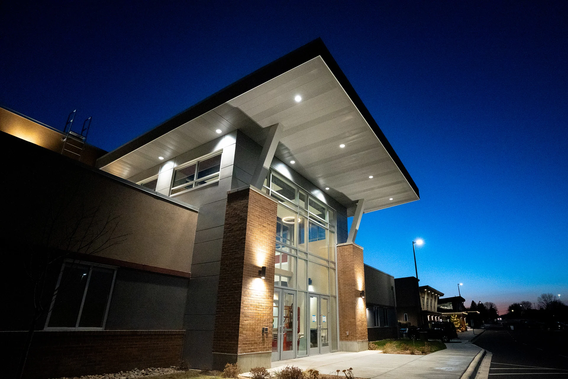 SWCHS Exterior Night church building church architect