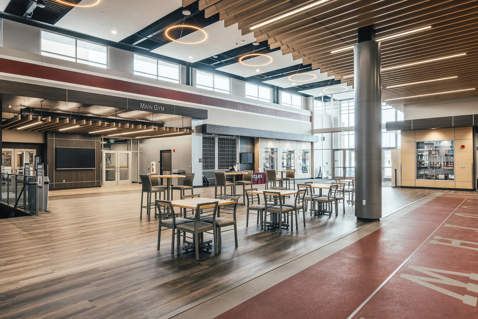 SWCHS lobby church building church architect