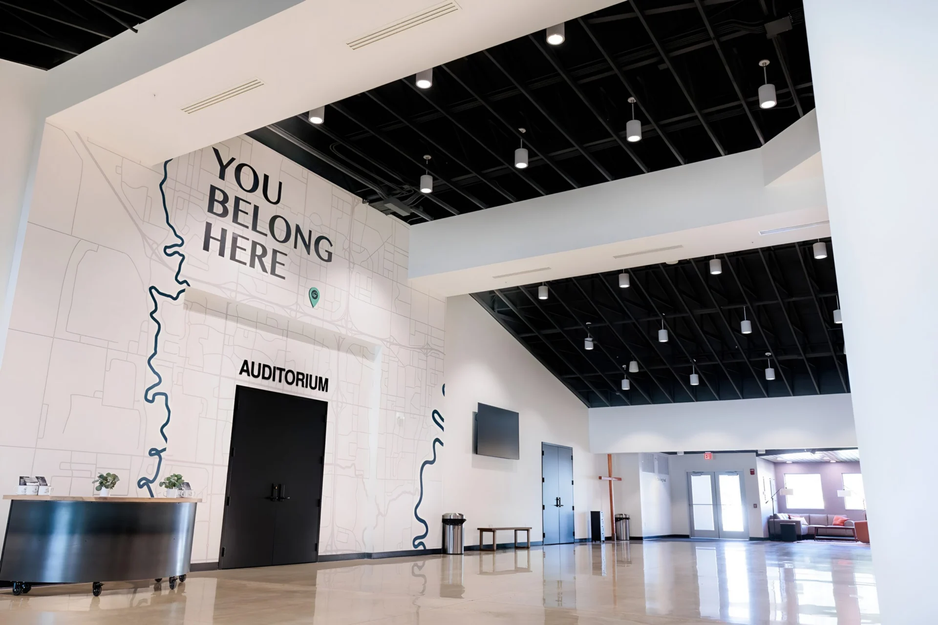 True North Church lobby church architect church building