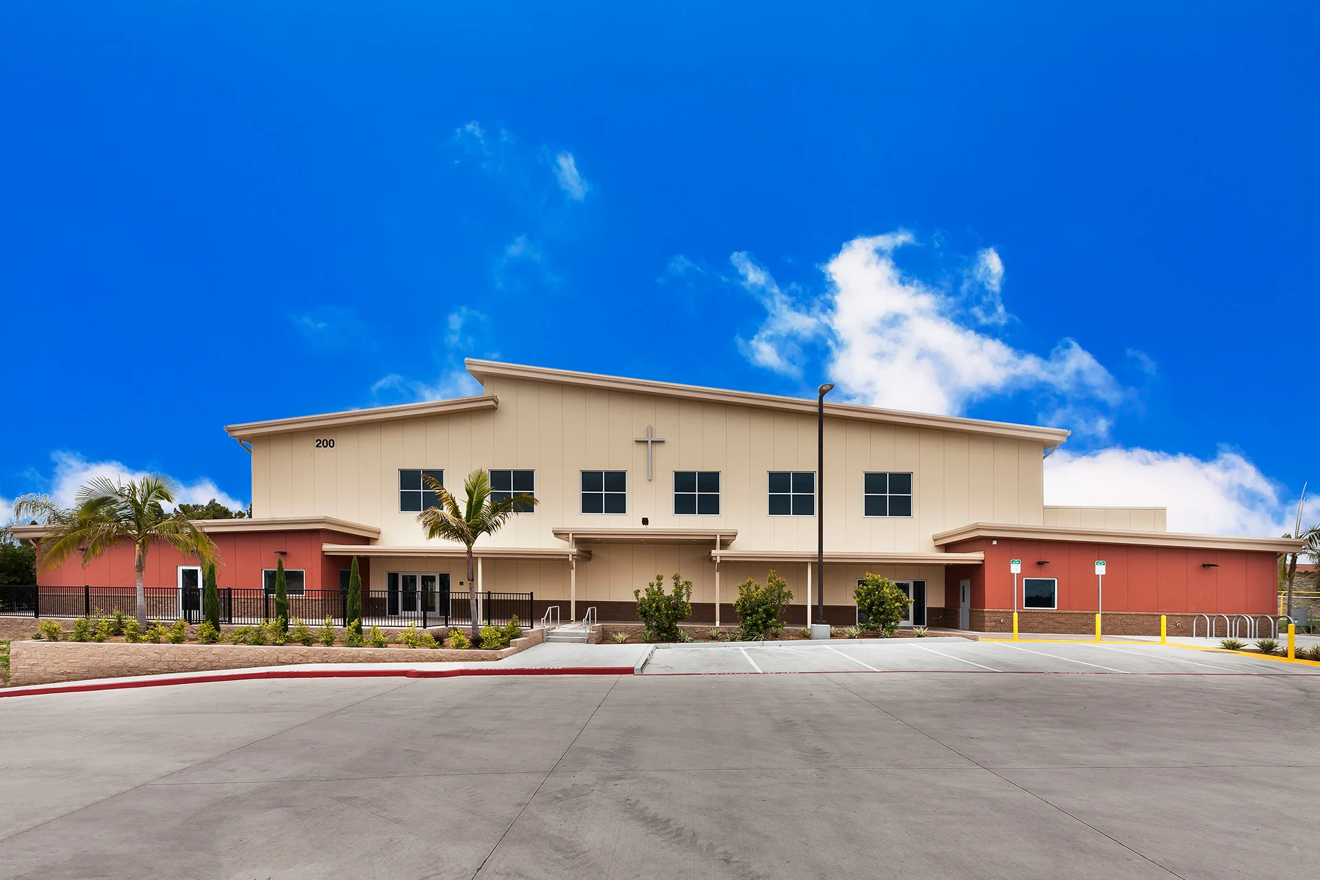 Victory Christian Gym Exterior - North Entrance church building church architect