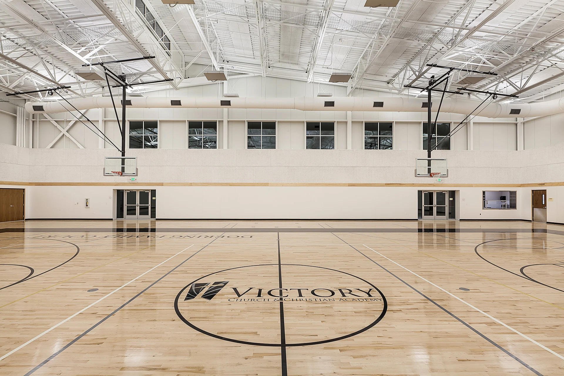 Victory Christian Gym Interior - North End church building church architect