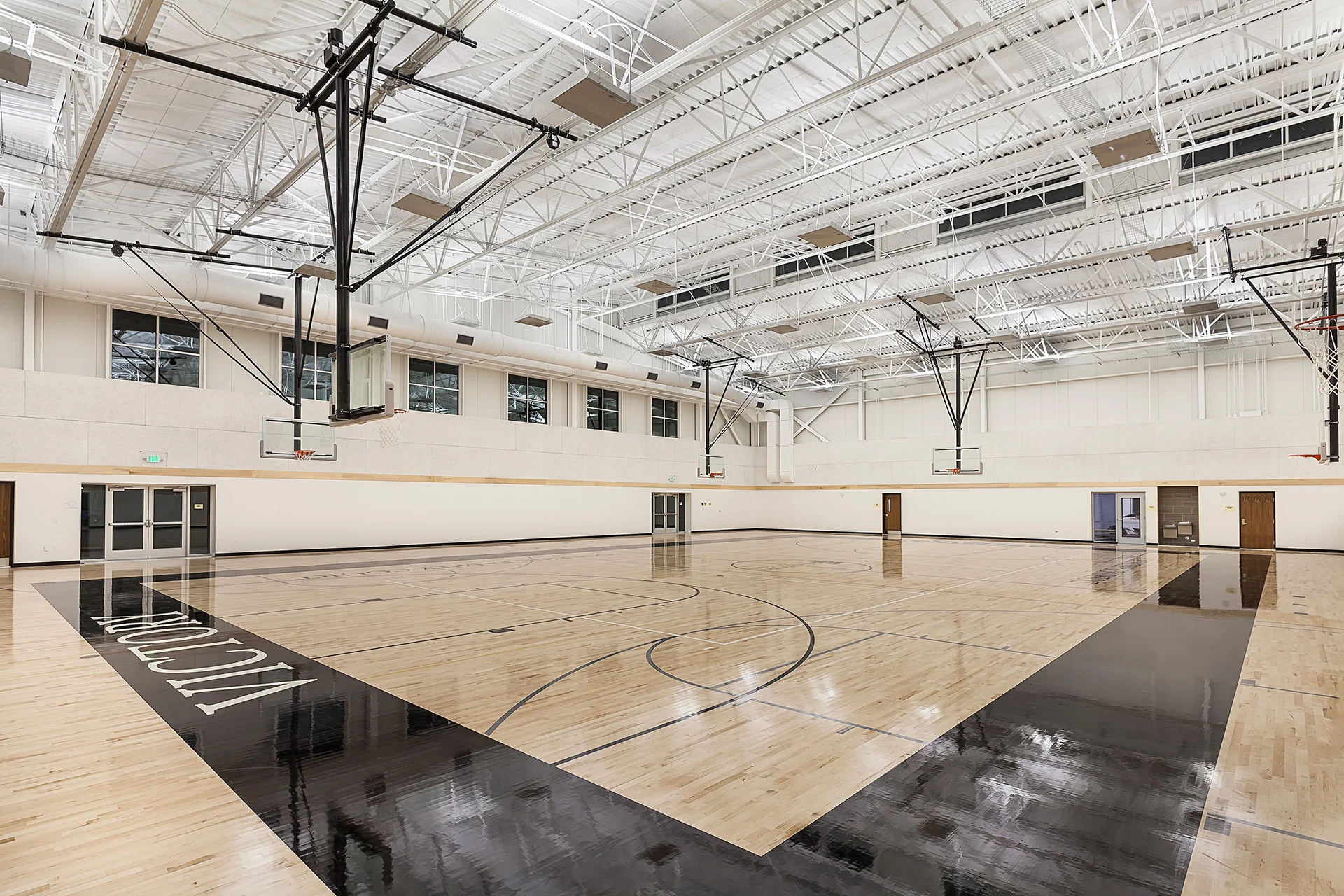 Victory Christian Gym Interior - Northeast Corner church building church architect