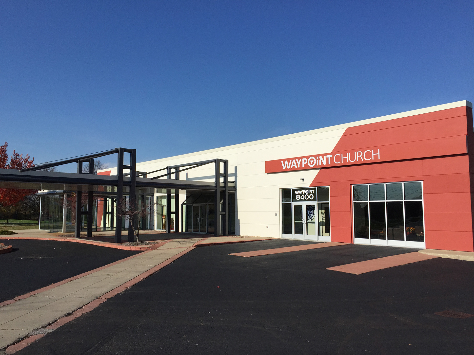 Waypoint exterior side church building church architect
