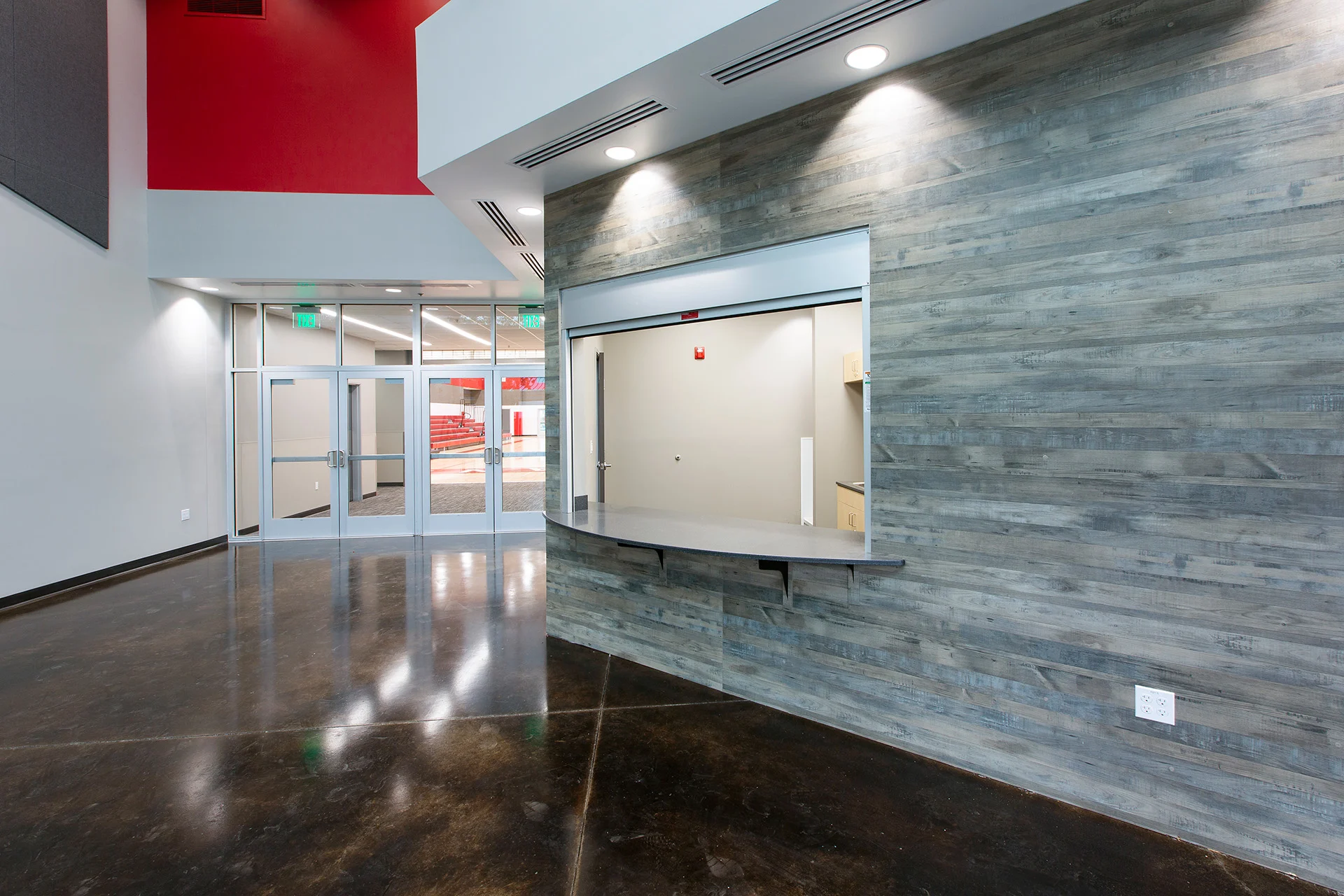 WC-Gym basketball floor church building church architect