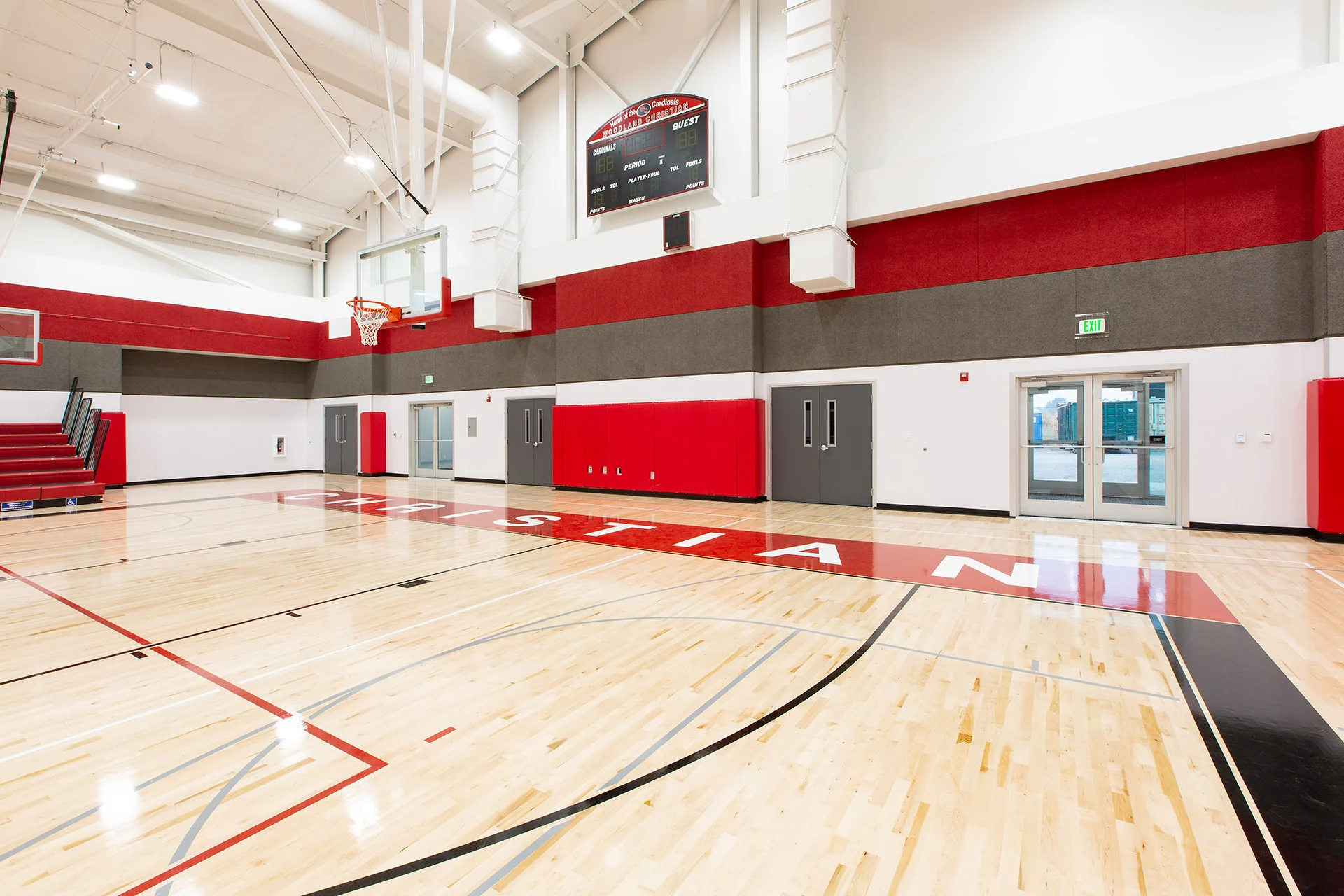 WC-Gym basketball floor church building church architect