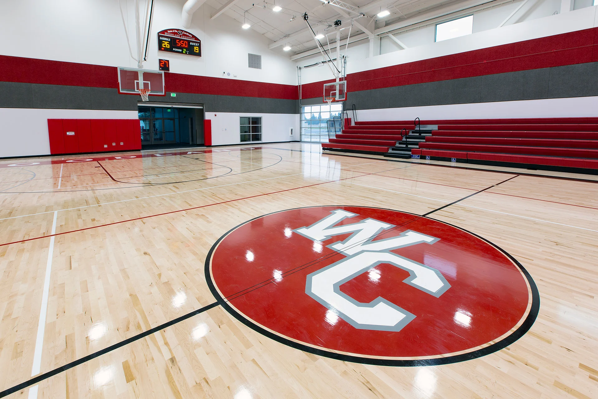 WC-Gym basketball floor church building church architect