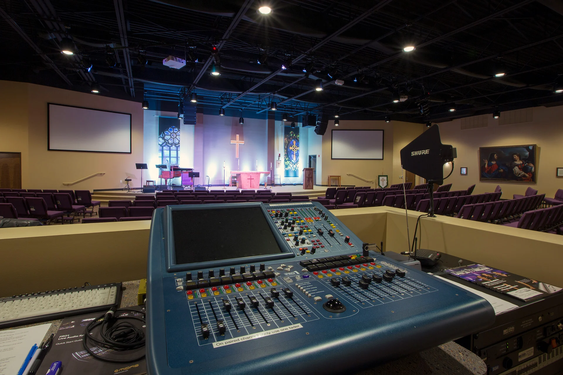 Wellspring san sound booth church building church architect