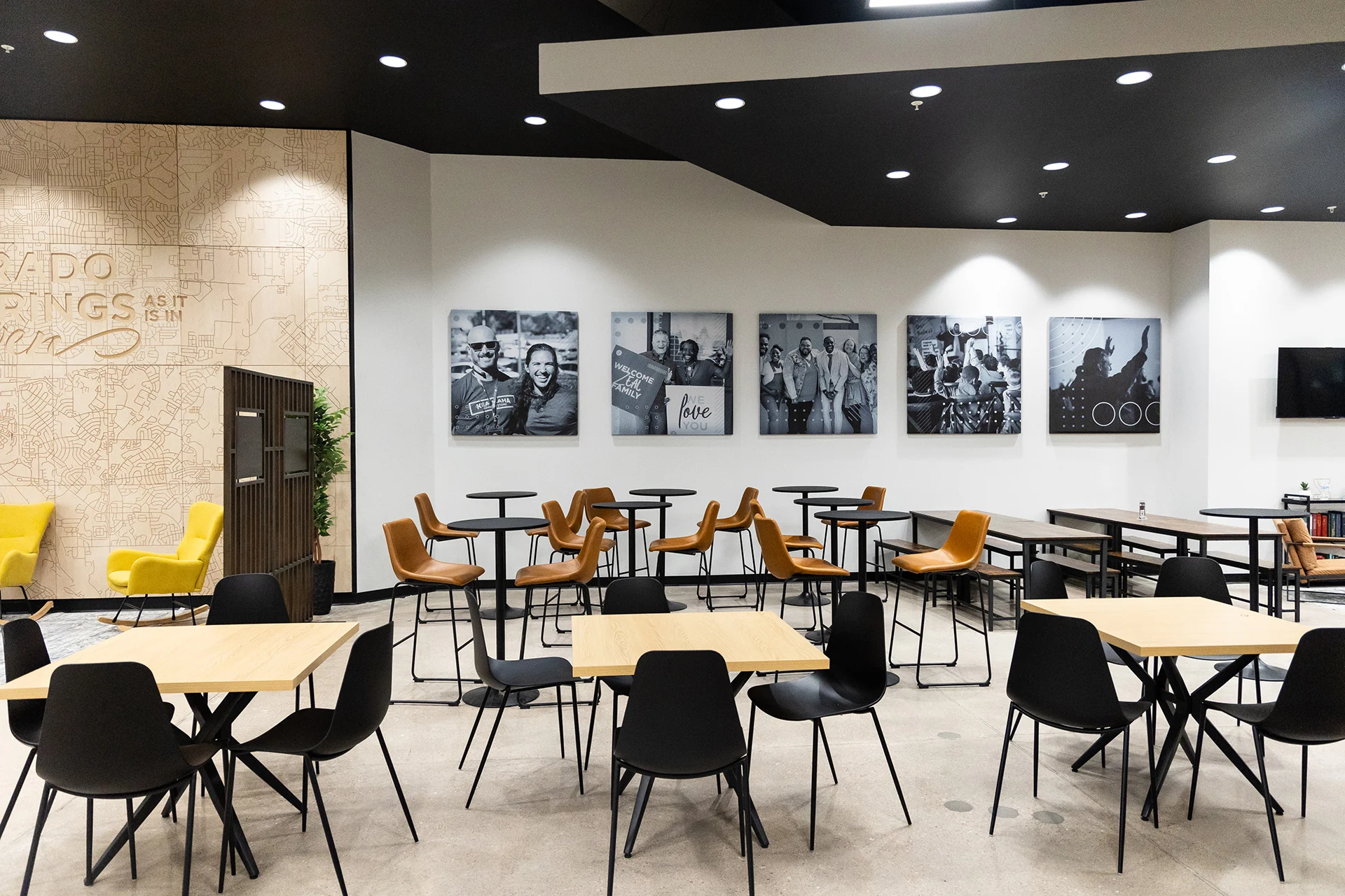 Zeal cafe lobby church building church architect