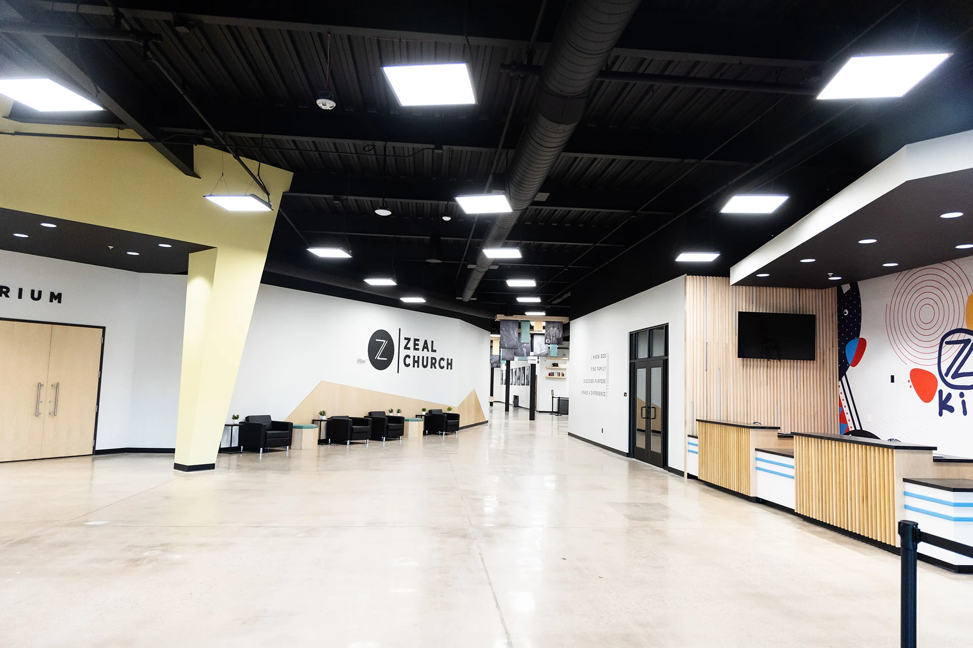 Zeal lobby church building church architect